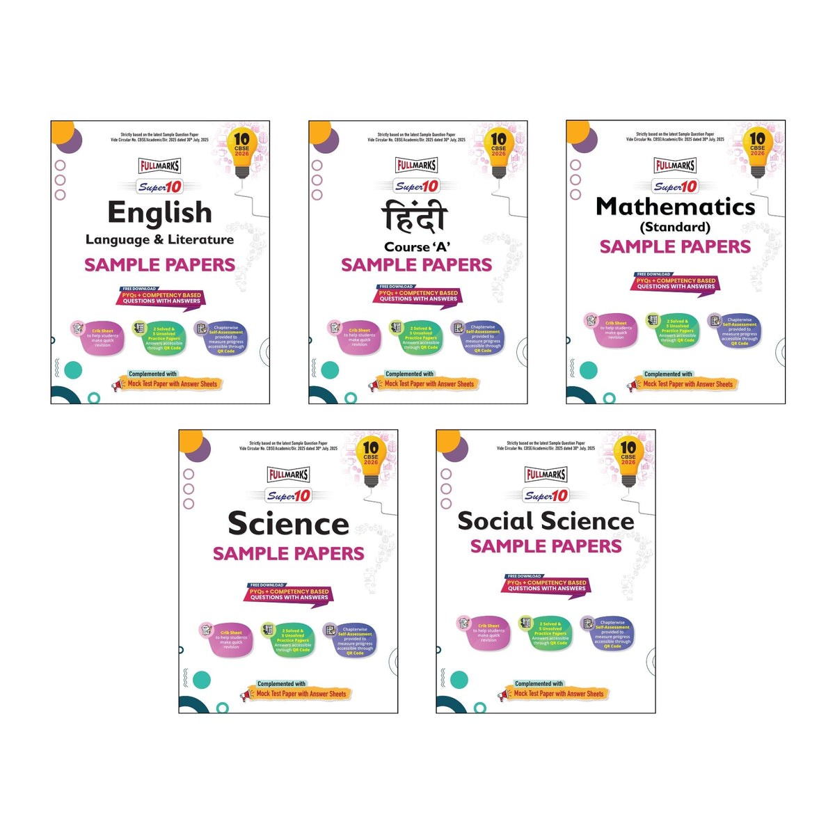 Buy CBSE Class 10 Sample Papers for 2025 Board Exams – Full Marks