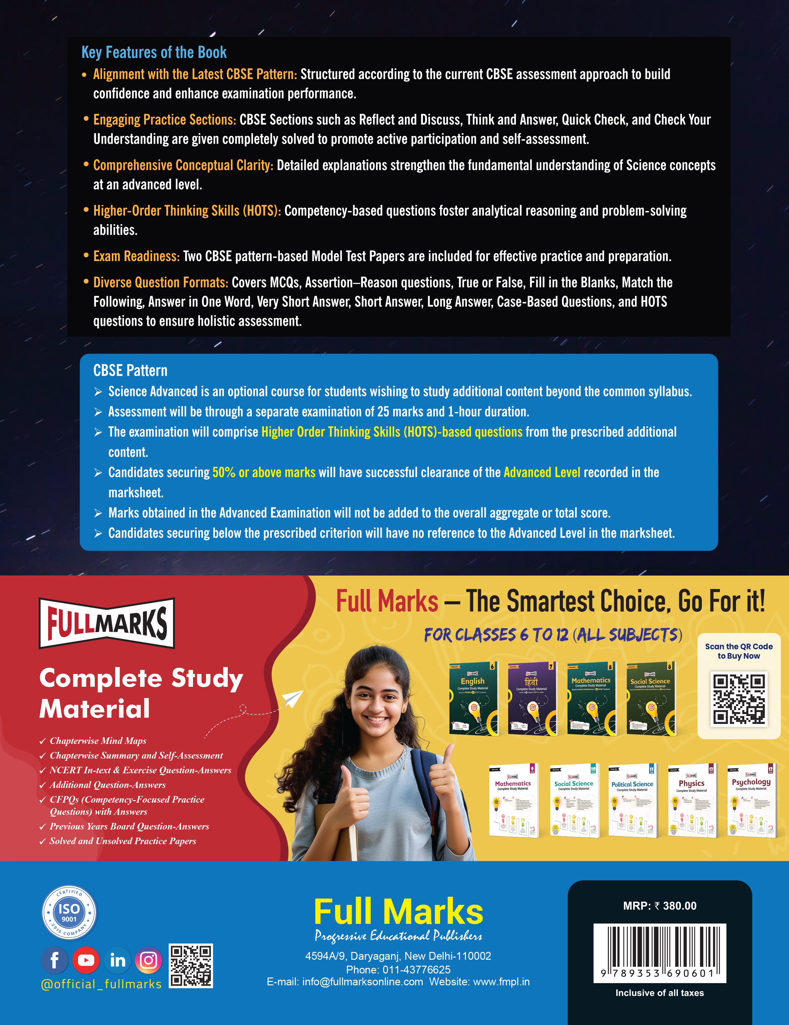 Full Marks Discover Advanced Science Ver.1 Textbook for Class 9 | Based on New NCERT Syllabus | For 2027 Examination