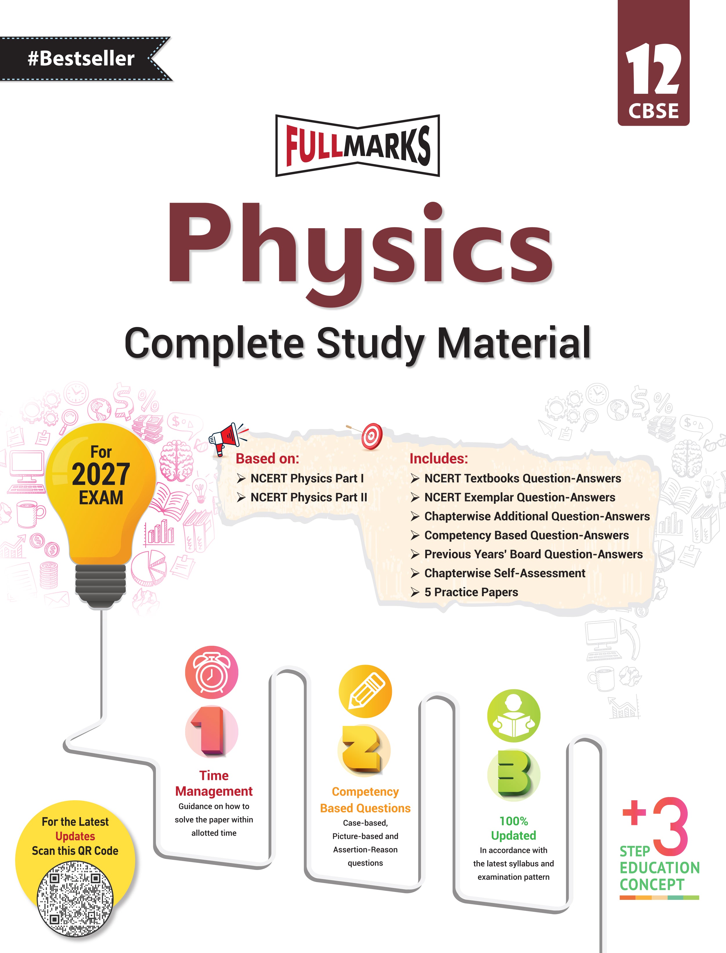 Full Marks Physics Complete Study Material Class 12 | Based on Latest NCERT Textbook Physics (Part 1 & 2) and CBSE Syllabus | Includes Chapterwise Summary, Solved Q/A, Practice Papers and More