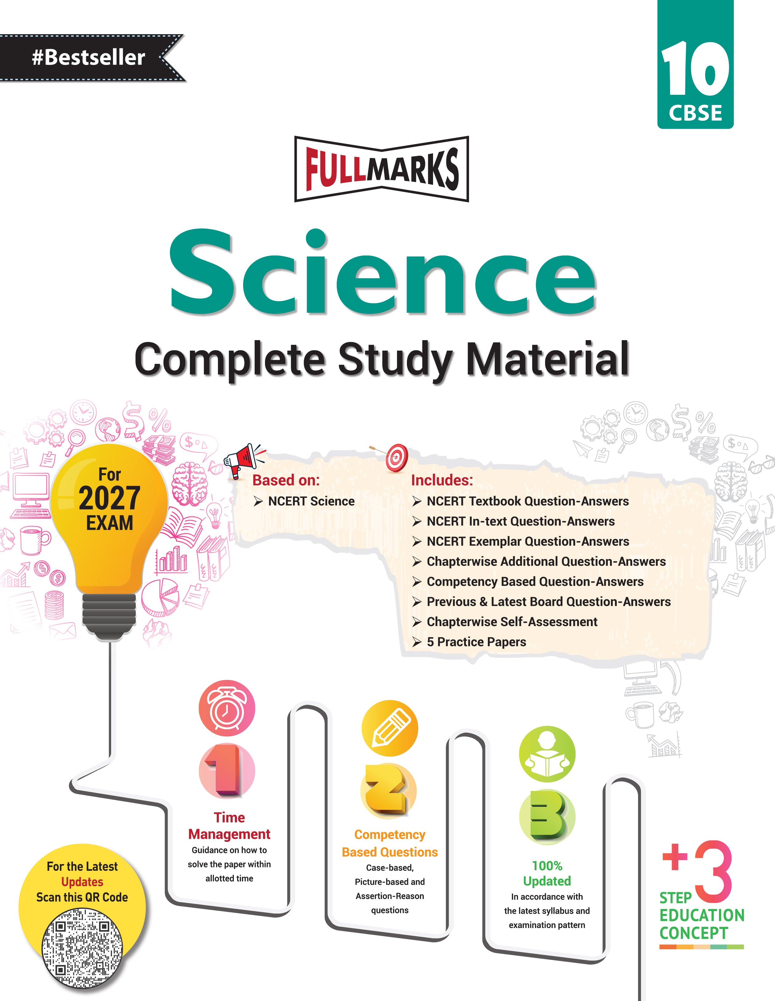 Full Marks Science Complete Study Material Class 10 | Based on New NCERT Science Textbook and CBSE Syllabus | Includes Chapterwise Summary, Solved Q/A, Practice Papers and More