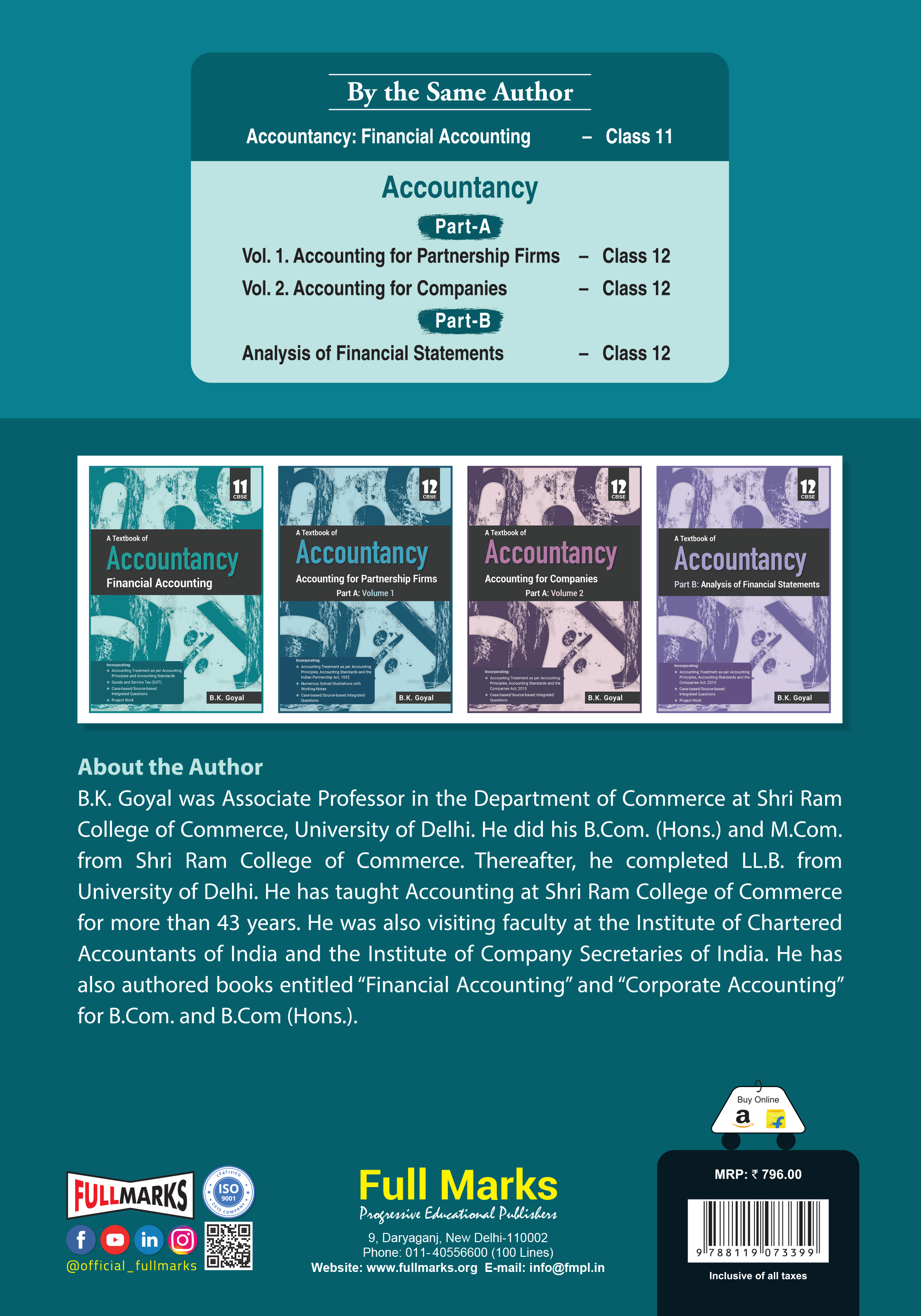 Full Marks Accountancy Textbook for Class 11 | Based on Financial Accounting | Aligned with Latest CBSE Syllabus