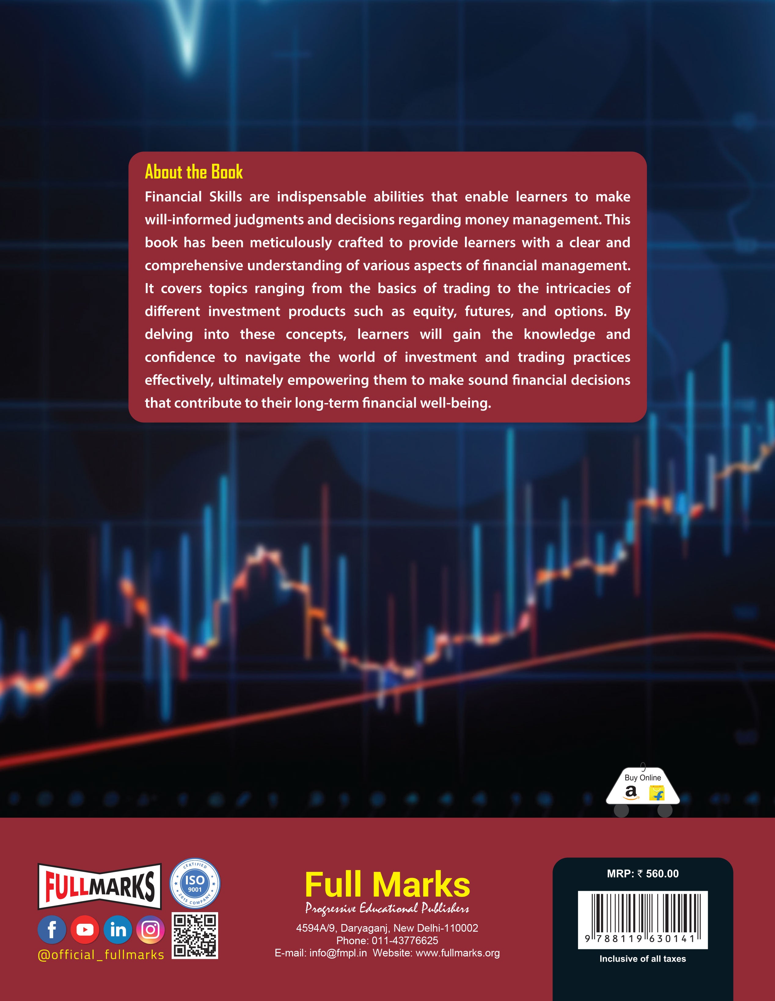 Full Marks Financial Markets Management Skill Education Textbook for Class 12 | Subject Code 805