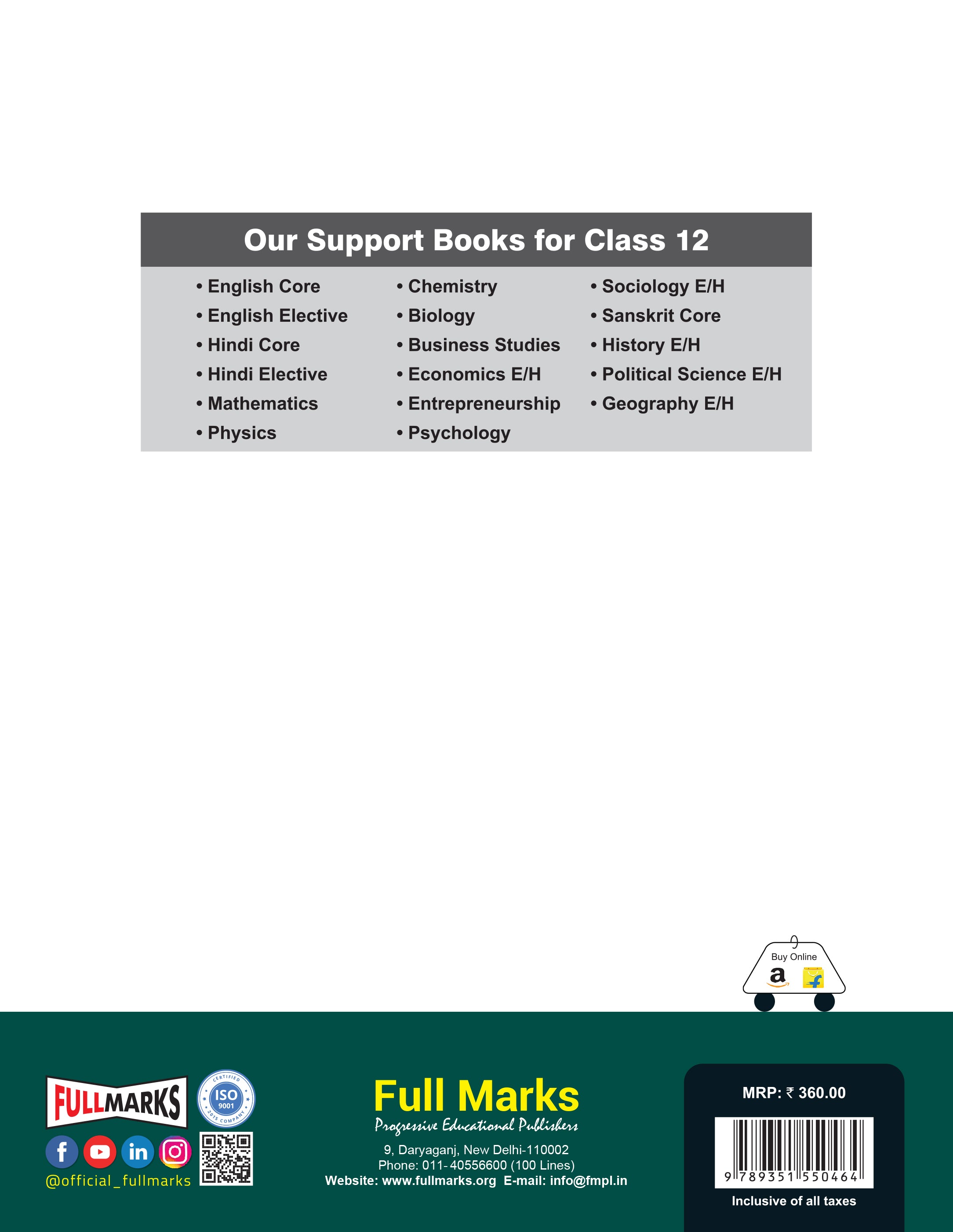 Full Marks Itihaas Complete Study Material Class 12 | Based on New NCERT Textbook Itihas (Khand-1, Khand-2, Khand-3) and CBSE Syllabus | Covers Chapterwise Summary, Solved Q/A, Practice Papers and More