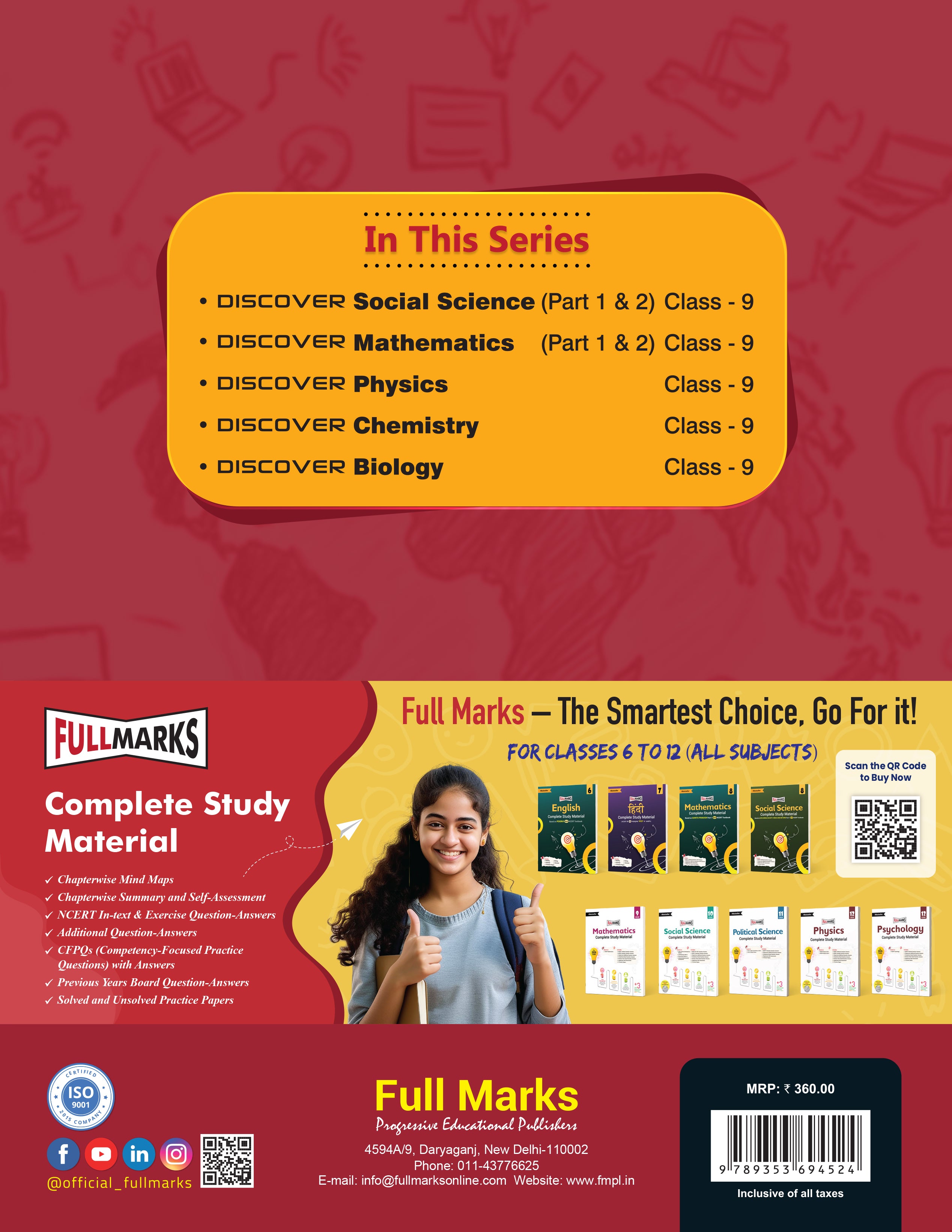 Full Marks Discover Social Science Part-2 Textbook for Class 9 | Based on New NCERT Syllabus | Aligned with NEP 2020 & NCF-SE 2023 | For 2027 Examination