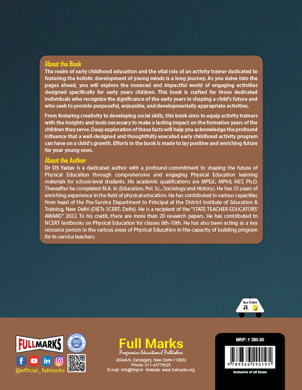 Full Marks Physical Activity Trainer Skill Education Textbook for Class 12 | Subject Code 845