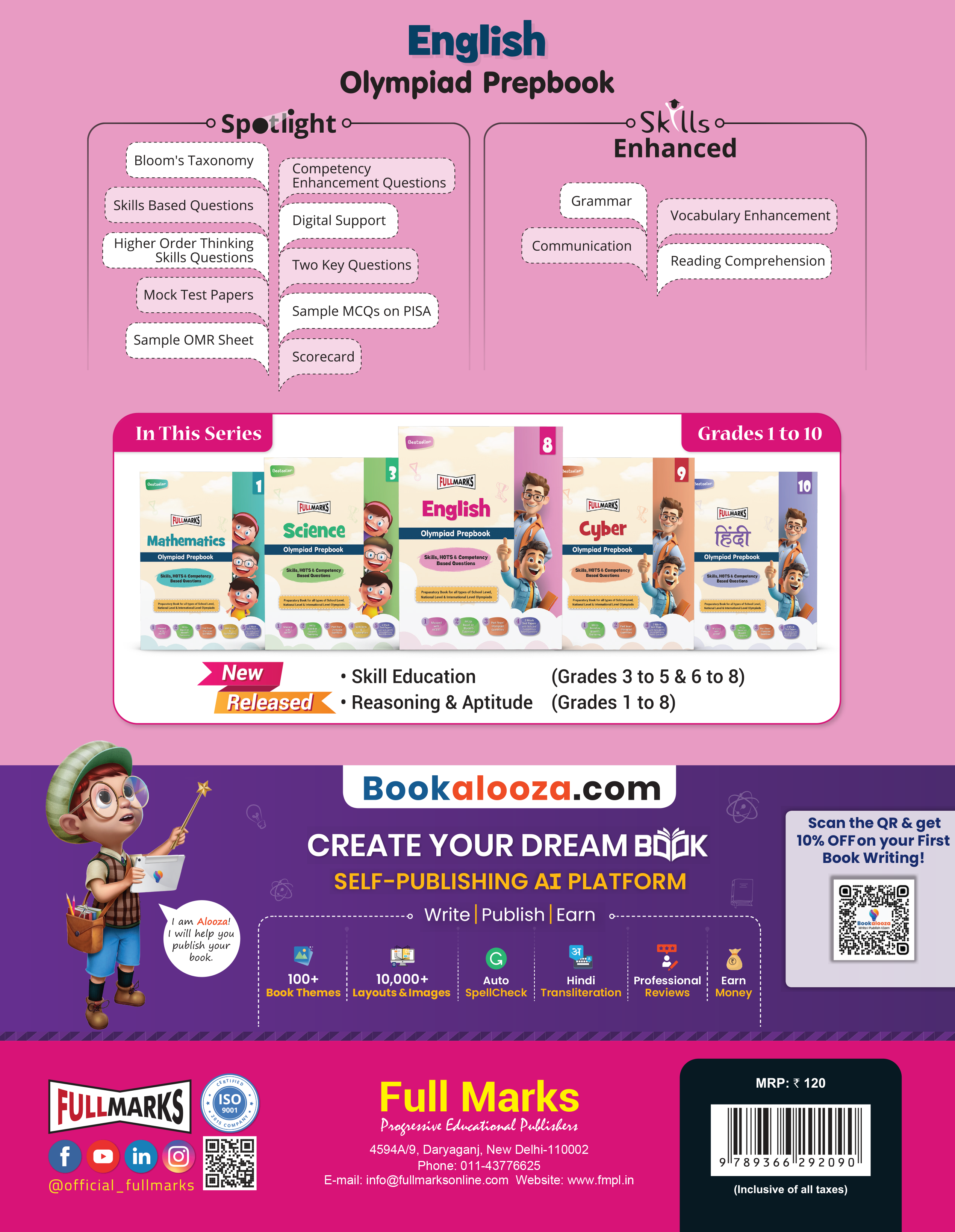 Full Marks English SLE Olympiad Prep Book for Class 4: Aligned with Bloom's Taxonomy, NCERT Syllabus, HOTS, and Model Test Papers | Strengthens Problem-Solving Skills | Ideal for 2025 & 2026 Olympiads