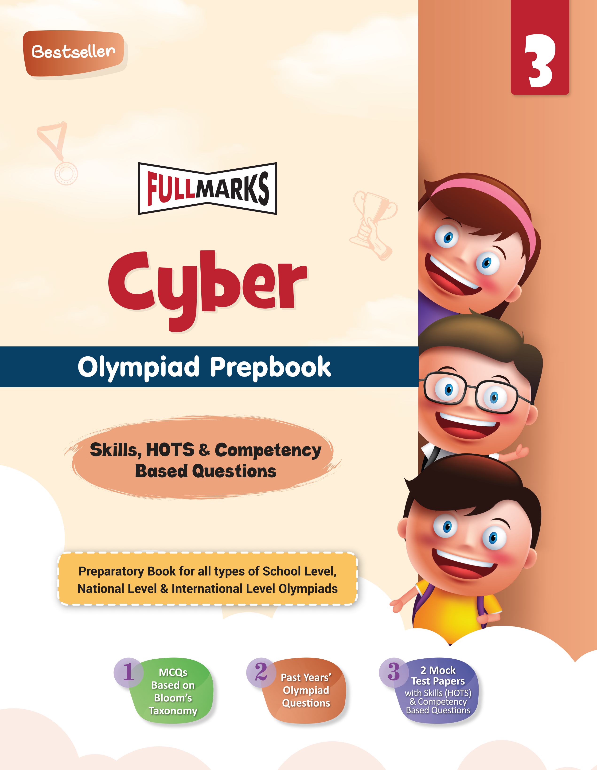 Full Marks Cyber SLE Olympiad Prep Book for Class 3: Aligned with Bloom's Taxonomy, NCERT Syllabus, HOTS, and Model Test Papers | Strengthens Problem-Solving Skills | Ideal for 2025 & 2026 Olympiads