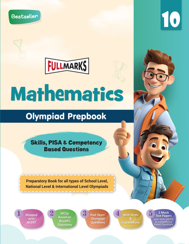 Full Marks Mathematics SLE Olympiad Prep Book for Class 10: Aligned with Bloom's Taxonomy, NCERT Syllabus, HOTS, and Model Test Papers | Strengthens Problem-Solving Skills | Ideal for 2025 & 2026 Olympiads