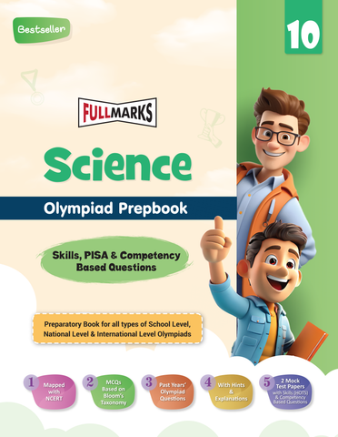 Full Marks Science SLE Olympiad Prep Book for Class 10: Aligned with Bloom's Taxonomy, NCERT Syllabus, HOTS, and Model Test Papers | Strengthens Problem-Solving Skills | Ideal for 2025 & 2026 Olympiads