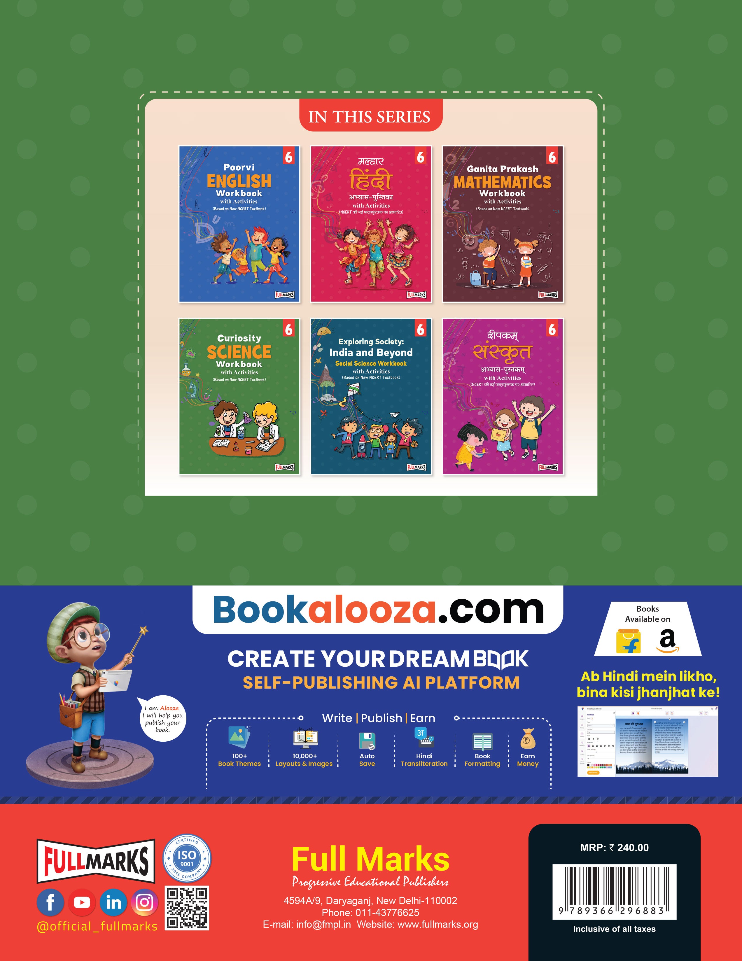 Full Marks Science Workbook (With Activities) Class 6 | Based on Latest NCERT Textbook Curiosity and CBSE Syllabus | Includes Chapterwise Summary, Solved Q/A, Practice Papers and More