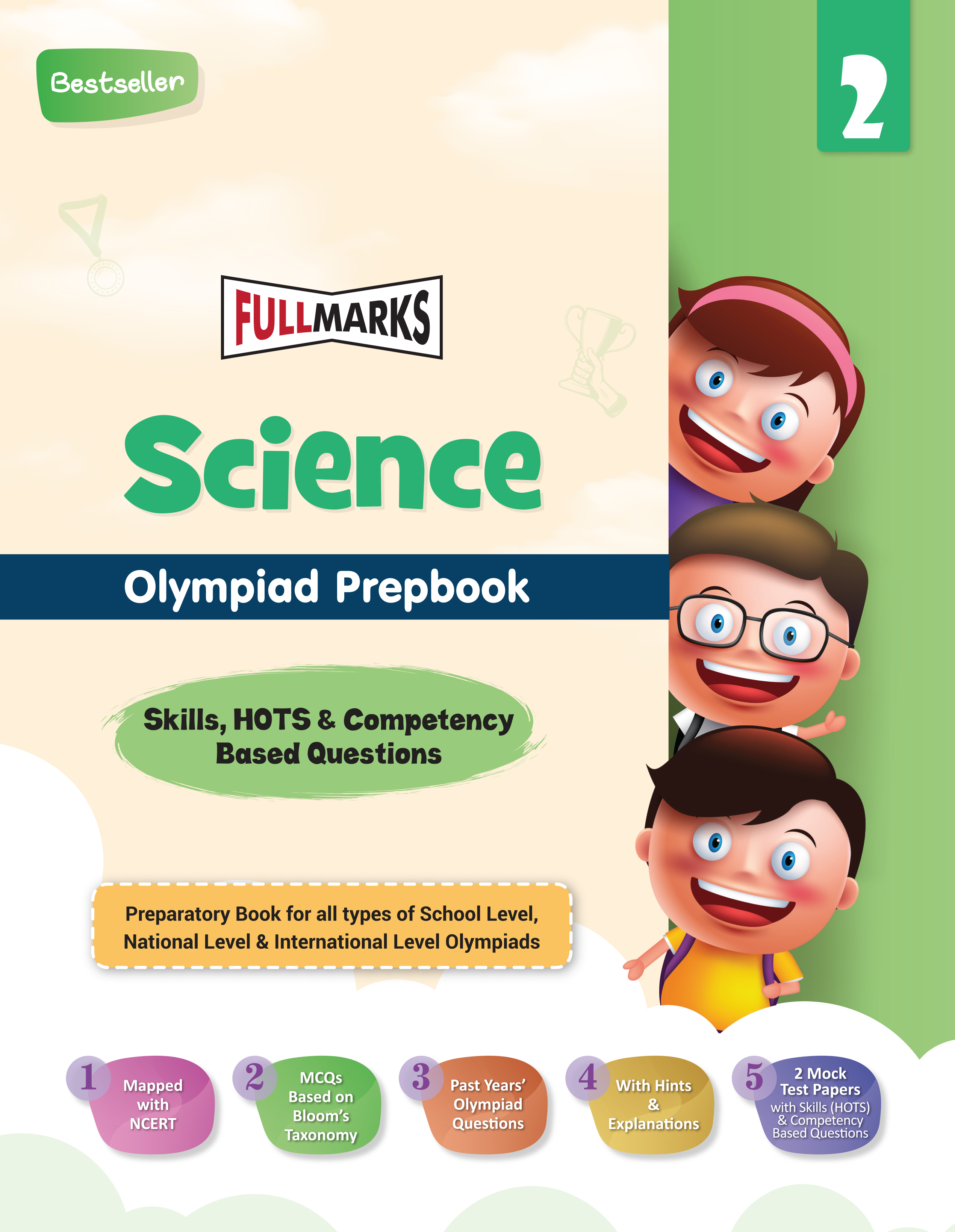 Full Marks Science SLE Olympiad Prep Book for Class 2: Aligned with Bloom's Taxonomy, NCERT Syllabus, HOTS, and Model Test Papers | Strengthens Problem-Solving Skills | Ideal for 2025 & 2026 Olympiads