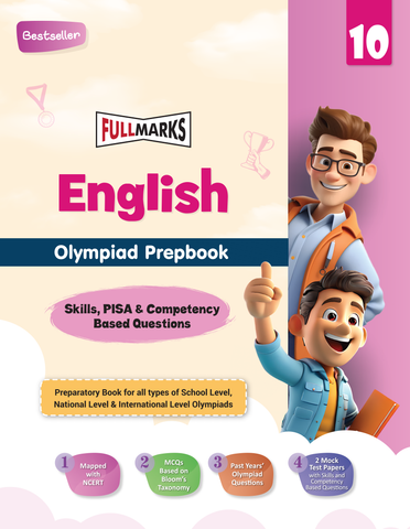 Full Marks English SLE Olympiad Prep Book for Class 10: Aligned with Bloom's Taxonomy, NCERT Syllabus, HOTS, and Model Test Papers | Strengthens Problem-Solving Skills | Ideal for 2025 & 2026 Olympiads