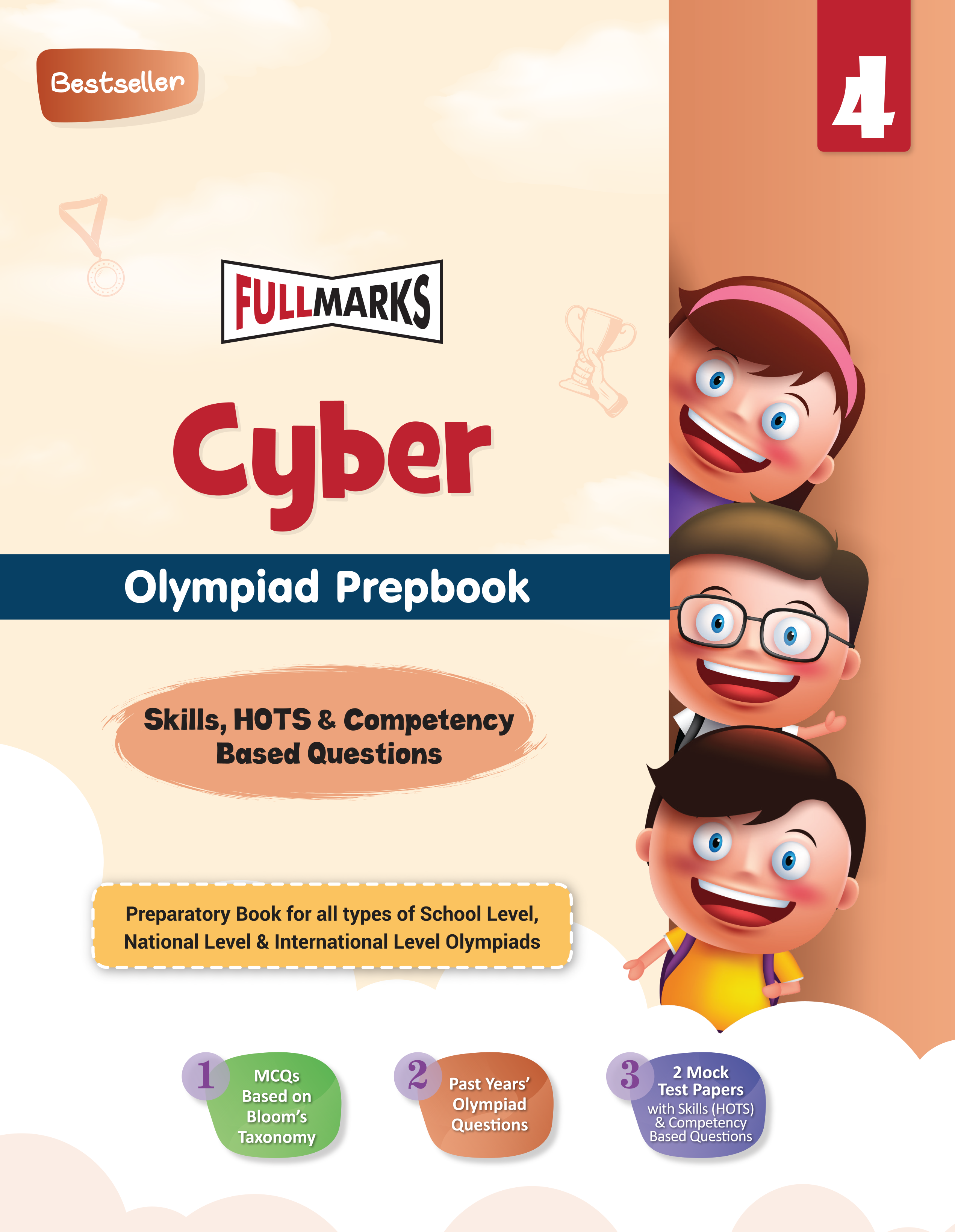 Full Marks Cyber SLE Olympiad Prep Book for Class 4: Aligned with Bloom's Taxonomy, NCERT Syllabus, HOTS, and Model Test Papers | Strengthens Problem-Solving Skills | Ideal for 2025 & 2026 Olympiads