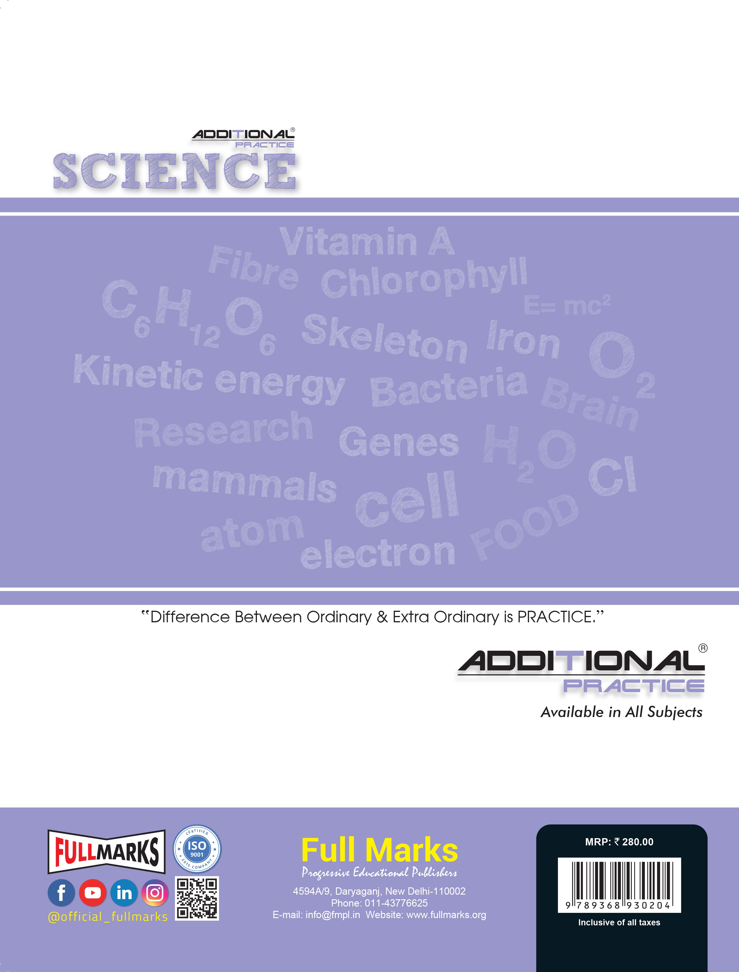 Full Marks Additional Practice – Science Worksheets Class 8 | Based on NCERT Textbook