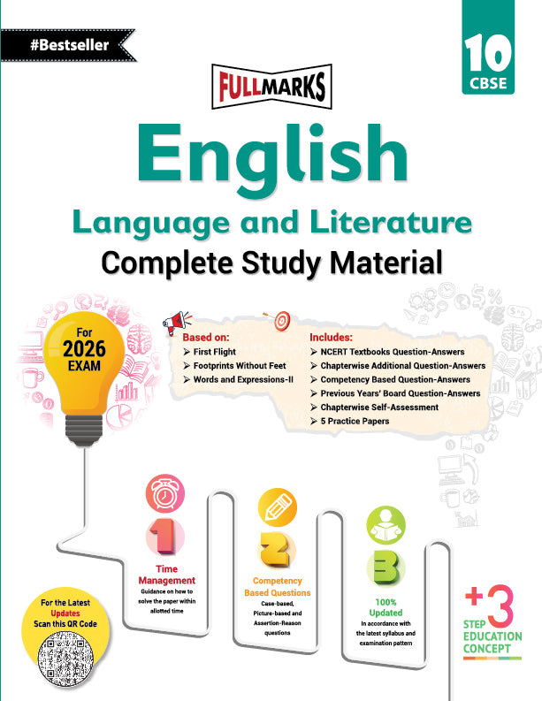 Full Marks Class 10 Combo of 3 Books - English Lang & Lit. + Hindi A + Social Science | Complete Study Material