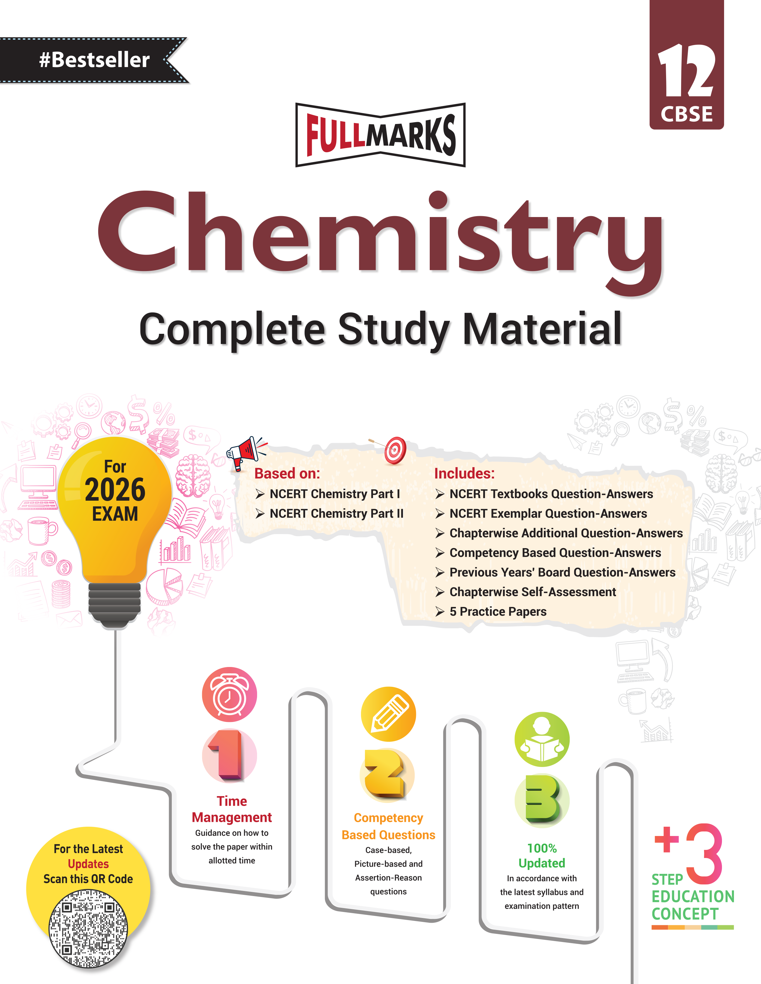 Full Marks Class 12 Combo of 3 Books - Physics + Chemistry + Biology | Complete Study Material
