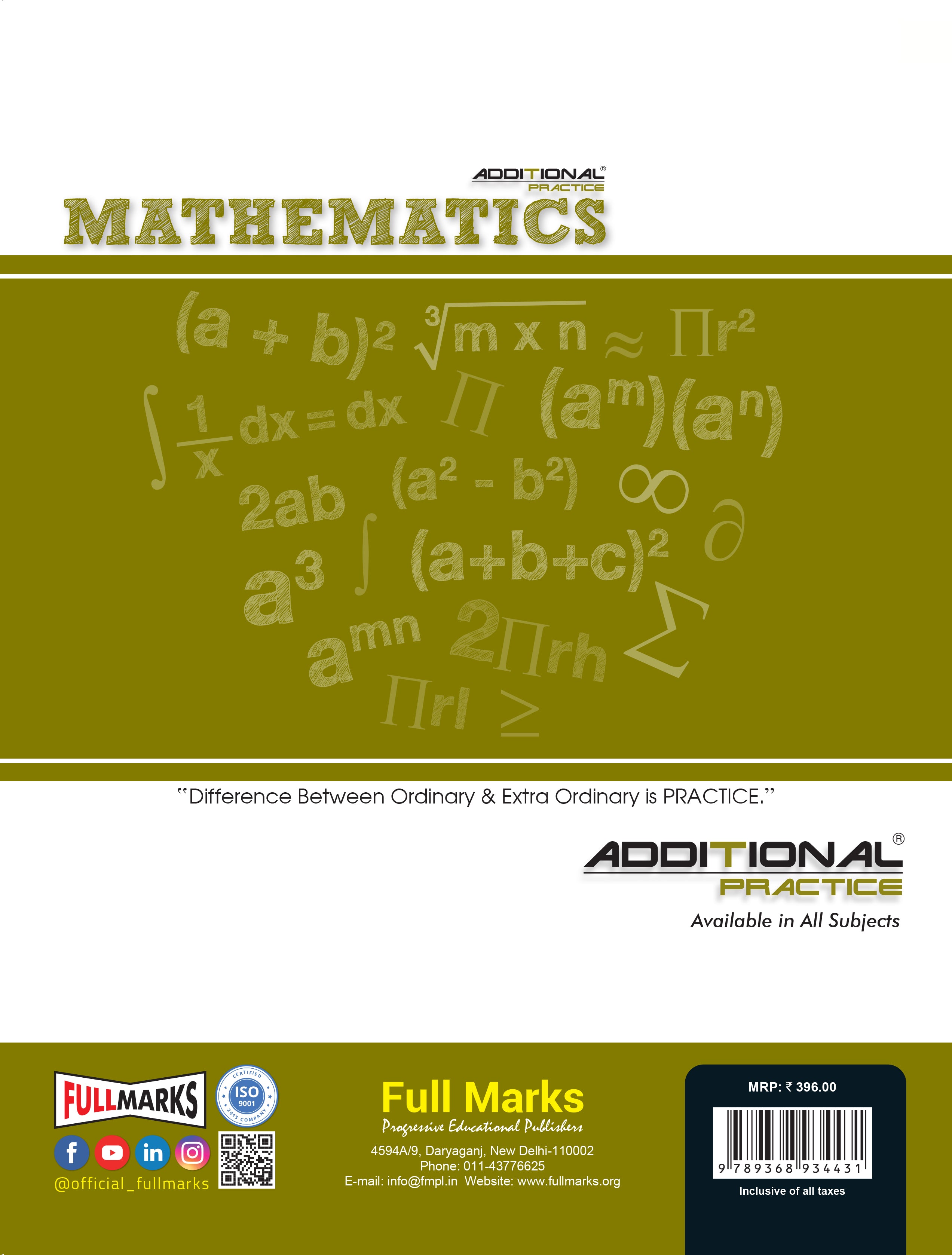 Full Marks Additional Practice – Mathematics Worksheets Class 10 | Based on NCERT Textbook
