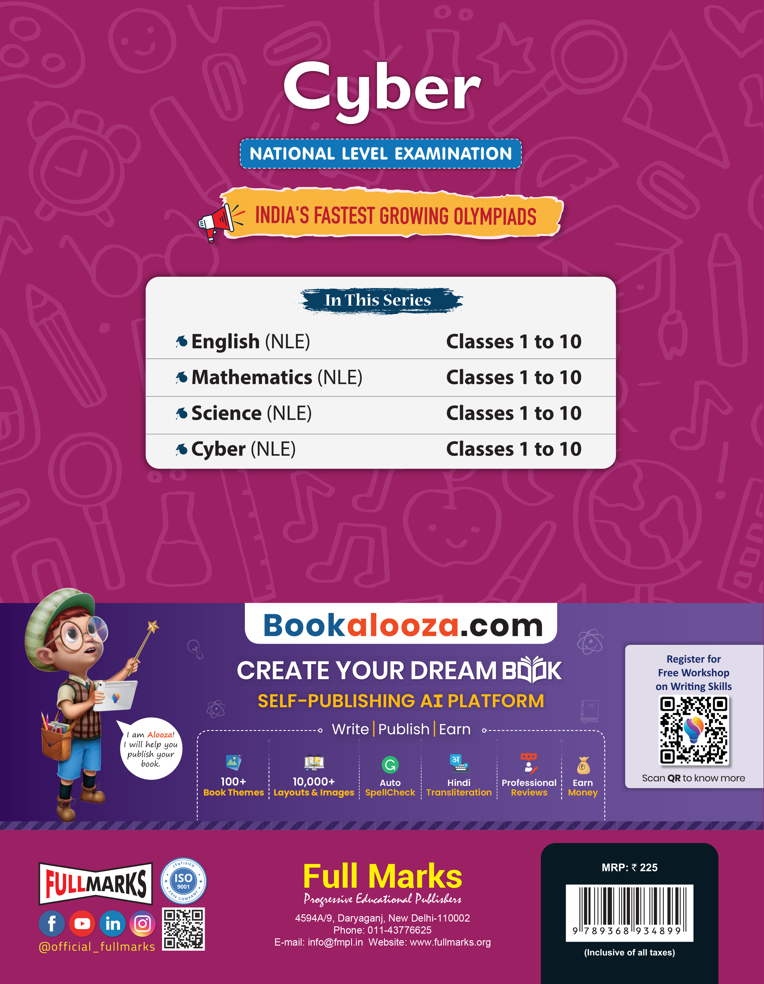 Full Marks Cyber NLE Olympiad Prep Book for Class 10: Aligned with Bloom's Taxonomy, NCERT Syllabus, HOTS, and Model Test Papers | Strengthens Problem-Solving Skills | Ideal for 2025 & 2026 Olympiads