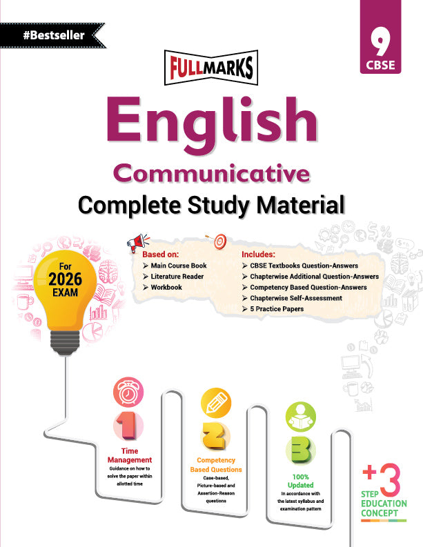 Full Marks Class 9 Combo of 3 Books - English Comm + Hindi B + Social Science | Complete Study Material