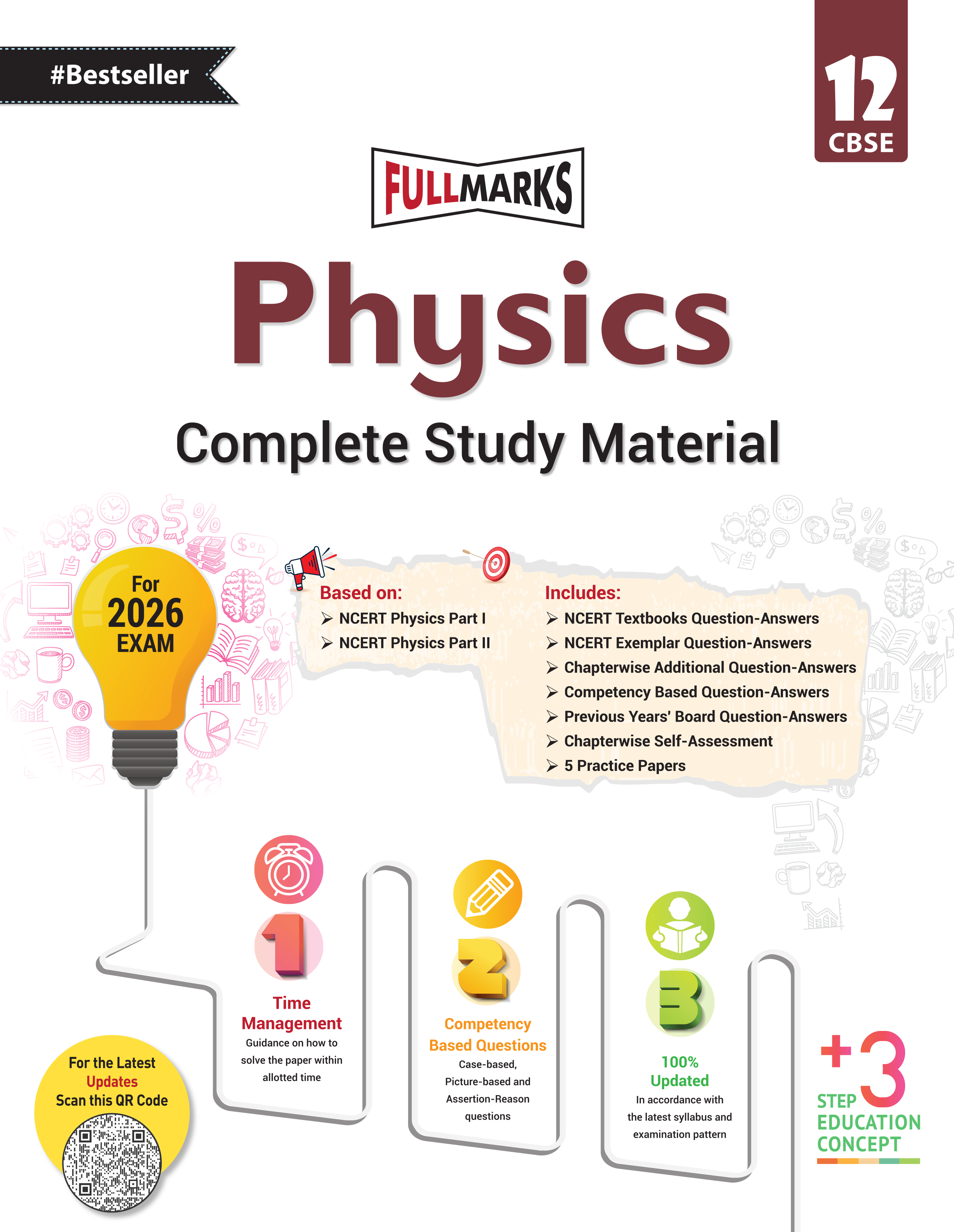 Full Marks Physics Complete Study Material Class 12 | Based on Latest NCERT Textbook Physics (Part 1 & 2) and CBSE Syllabus | Includes Chapterwise Summary, Solved Q/A, Practice Papers and More