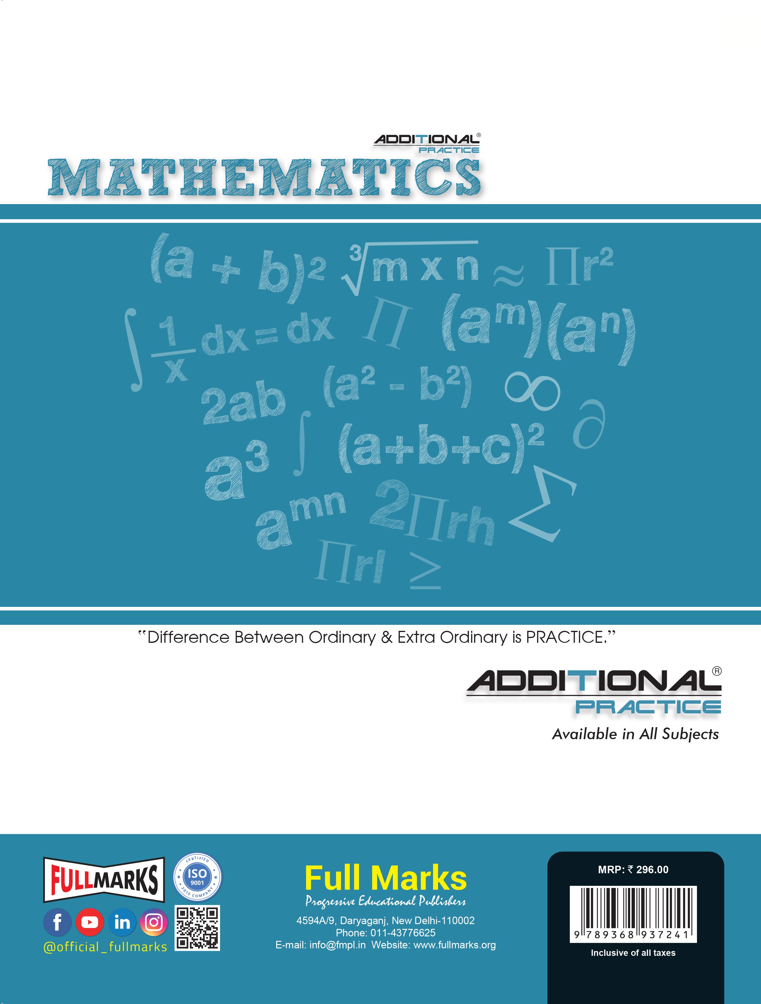 Full Marks Additional Practice – Mathematics Worksheets Class 9 | Based on NCERT Textbook