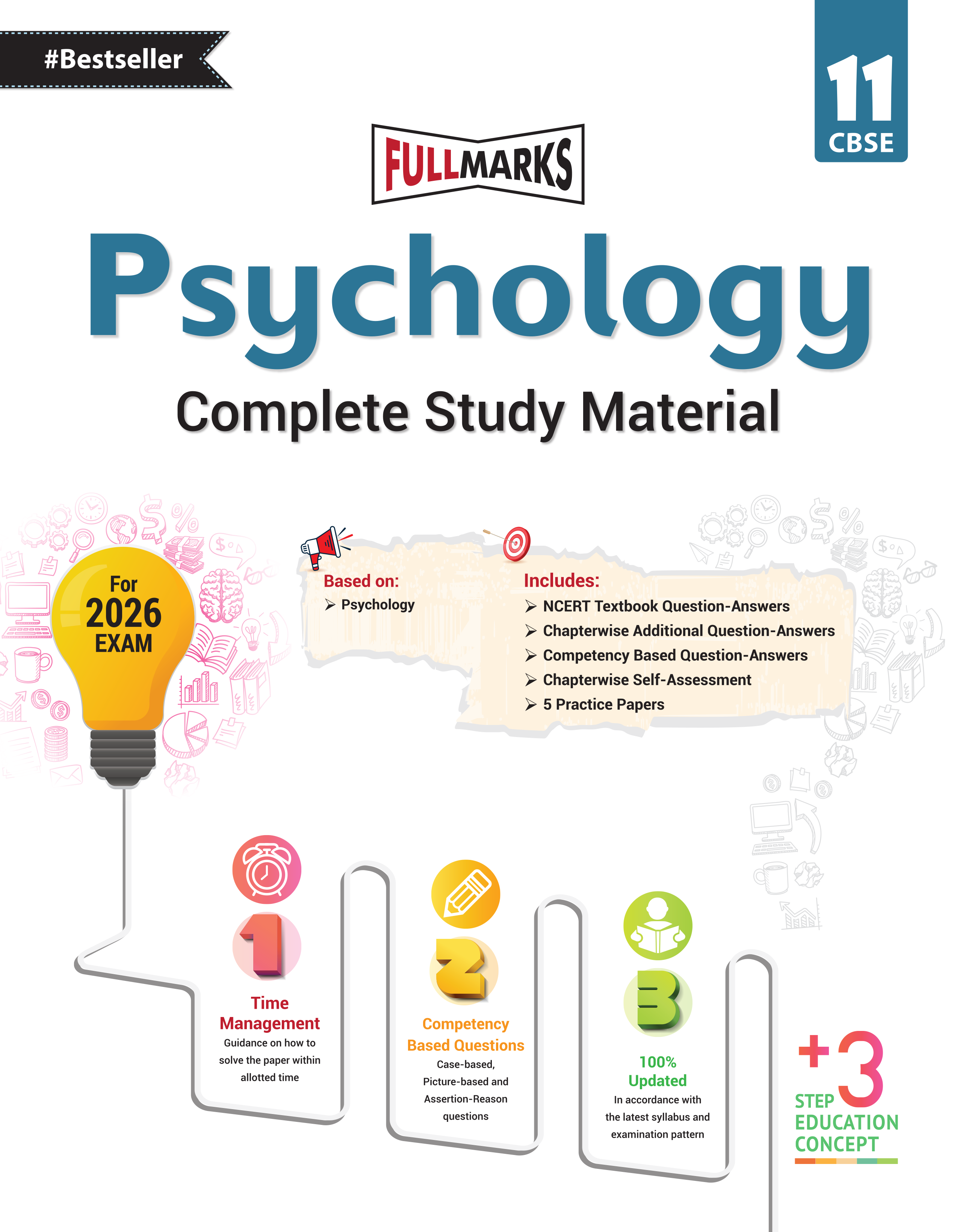 Full Marks Class 11 Combo of 5 Books - English Core + History + Psychology + Sociology + Political Science | Complete Study Material