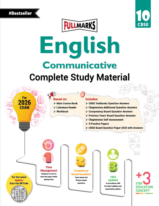 Full Marks Class 10 Combo of 3 Books - English Comm + Hindi B + Social Science | Complete Study Material