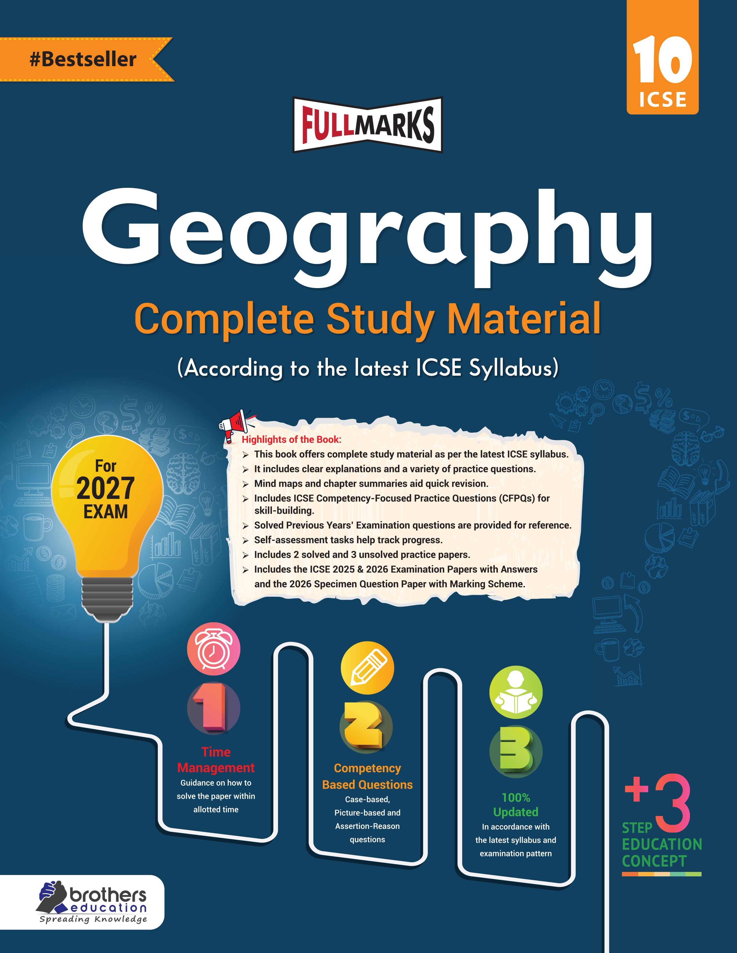 Full Marks ICSE Geography Class 10 Complete Study Material  | Based on Latest ICSE Syllabus 2027 | Includes PYQs, Solved Q/A, Competency Based Questions, Practice Papers & More