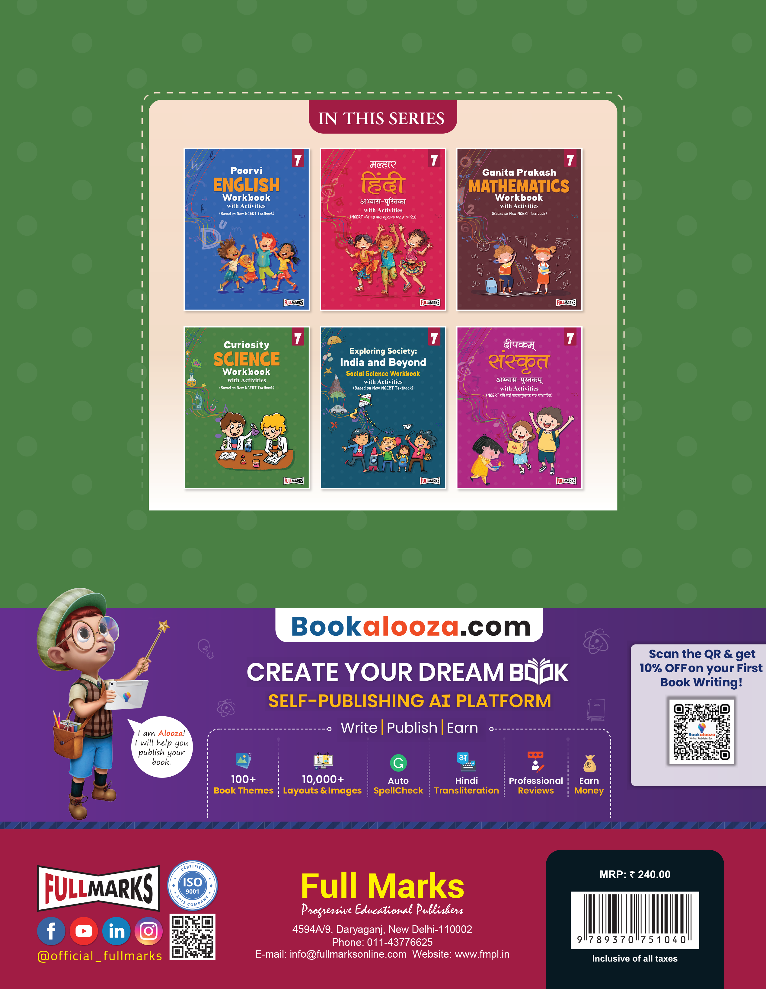 Full Marks Science Workbook (With Activities) Class 7 | Based on Latest NCERT Textbook Curiosity and CBSE Syllabus | Includes Chapterwise Summary, Solved Q/A, Practice Papers and More