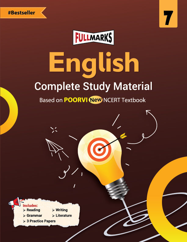 Full Marks Class 7 Combo of 3 Books - English (POORVI) + Hindi (MALHAR) + Social Science (EXPLORING SOCIETY) | Complete Study Material