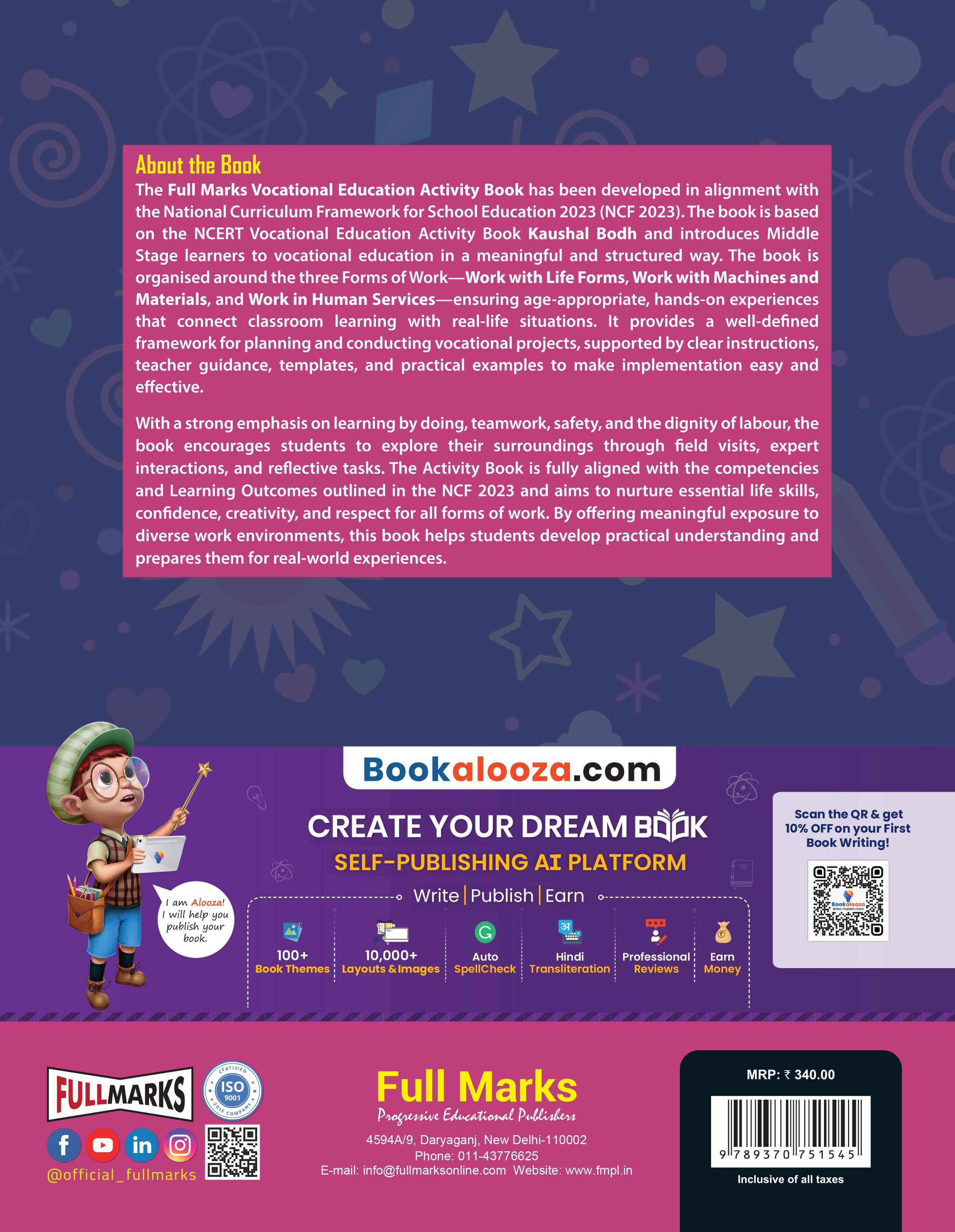 Full Marks Vocational Education Skill Education Textbook for Class 7 | An Activity Book Based on NCERT Kaushal Bodh