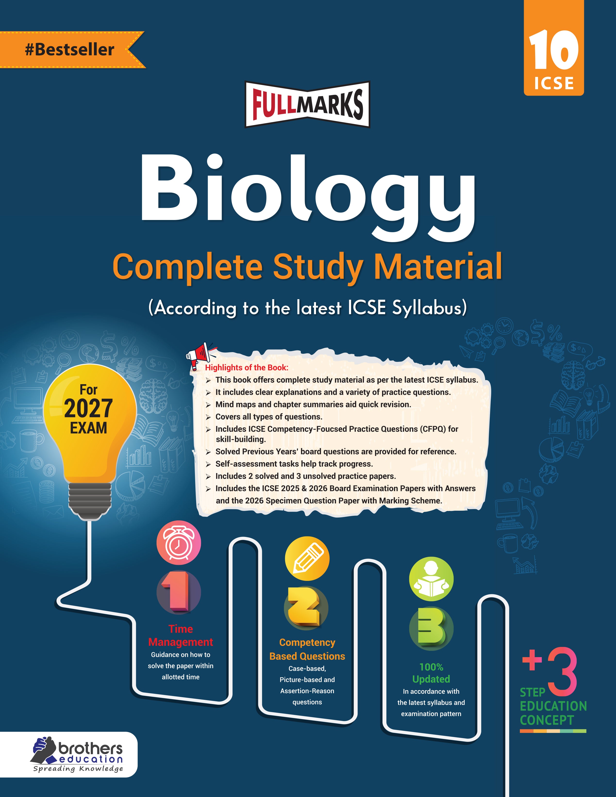 Full Marks ICSE Biology Class 10 Complete Study Material  | Based on Latest ICSE Syllabus 2027 | Includes PYQs, Solved Q/A, Competency Based Questions, Practice Papers & More