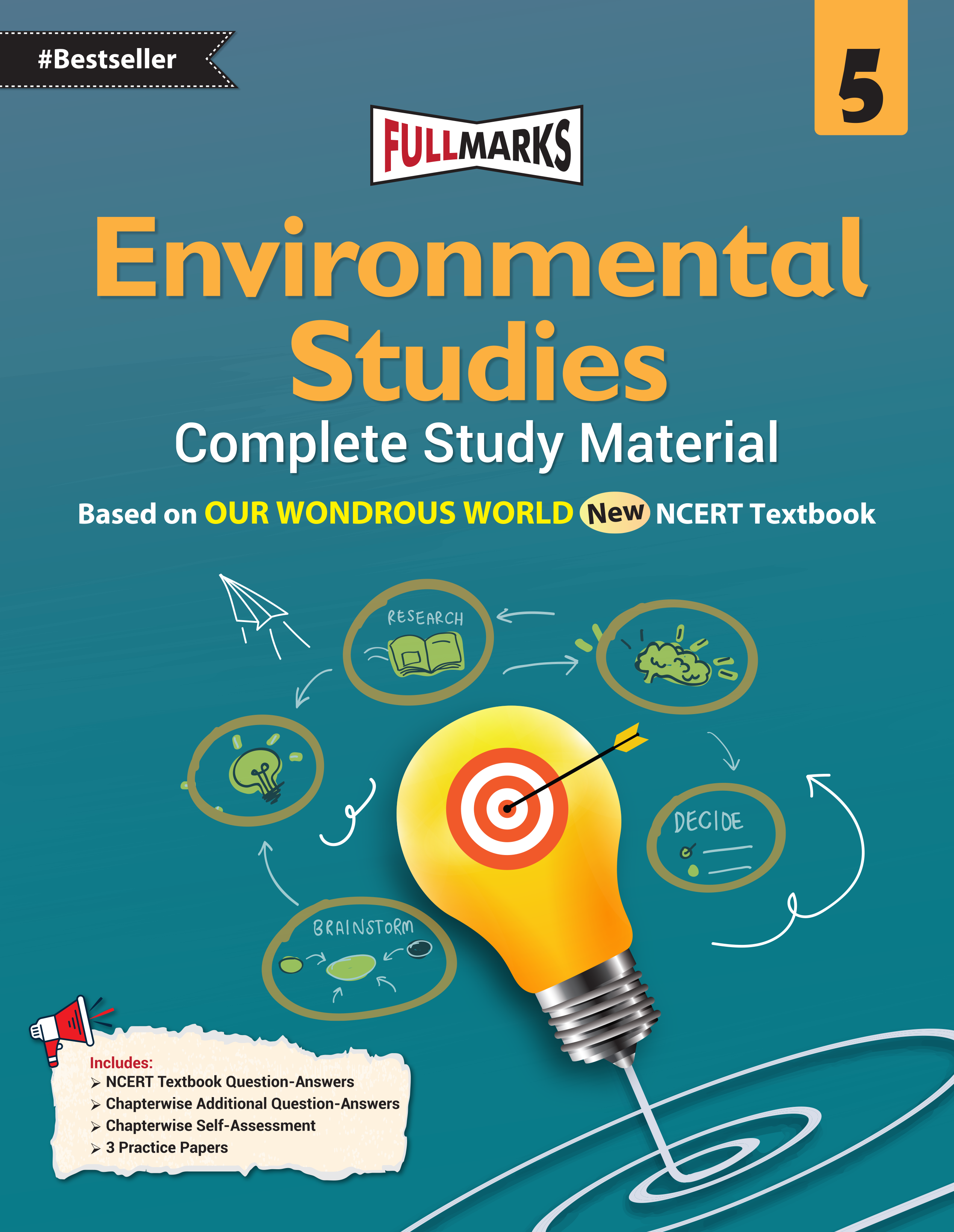 Full Marks Complete Study Material – Environmental Studies Class 5 for CBSE 2026 Exams | New Edition as per Latest NCERT Textbooks | Quick Revision Summaries, Solved Q&A, PYQs, CBQs, Sample Papers