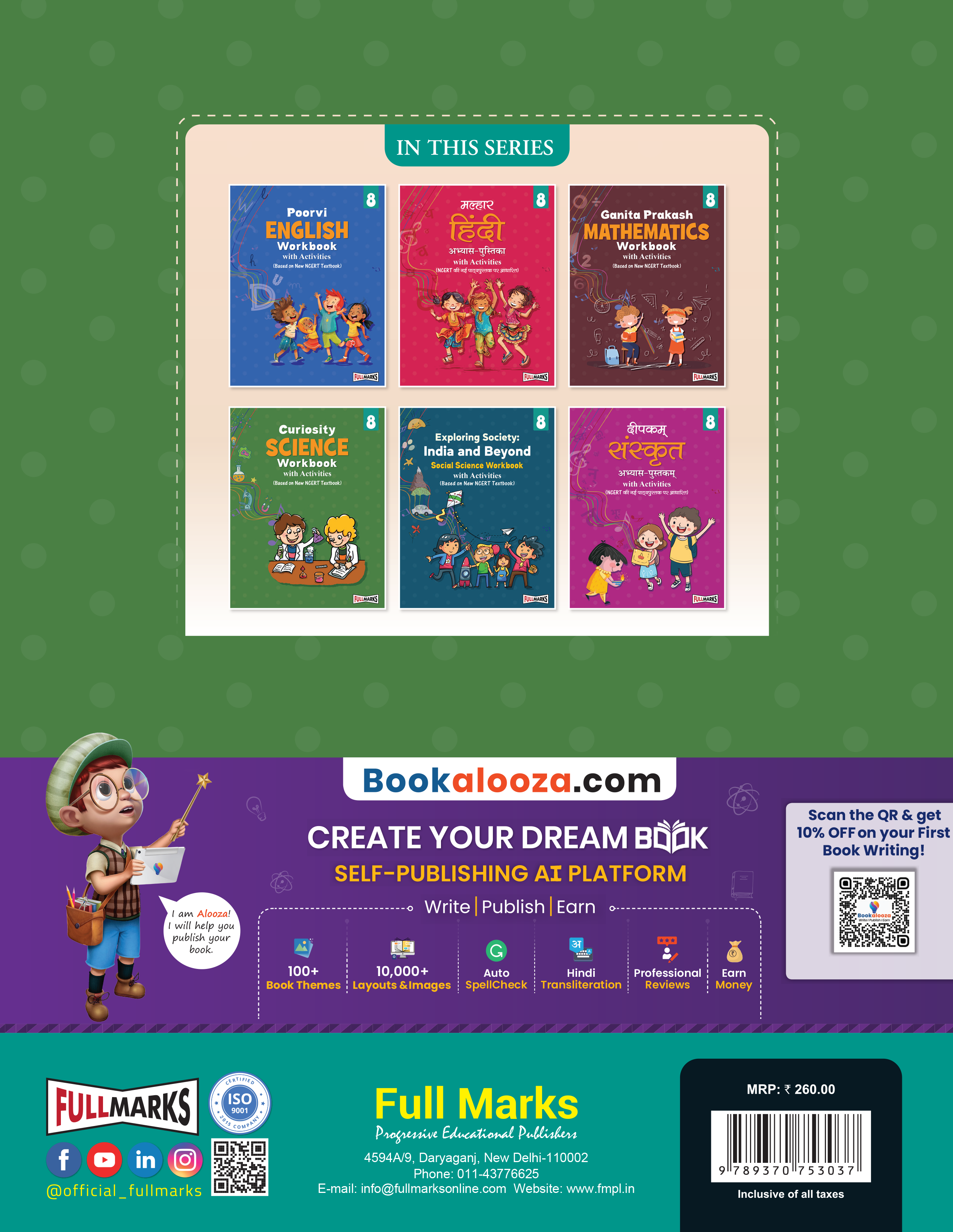 Full Marks Science Workbook (With Activities) Class 8 | Based on Latest NCERT Textbook Curiosity and CBSE Syllabus | Includes Chapterwise Summary, Solved Q/A, Practice Papers and More