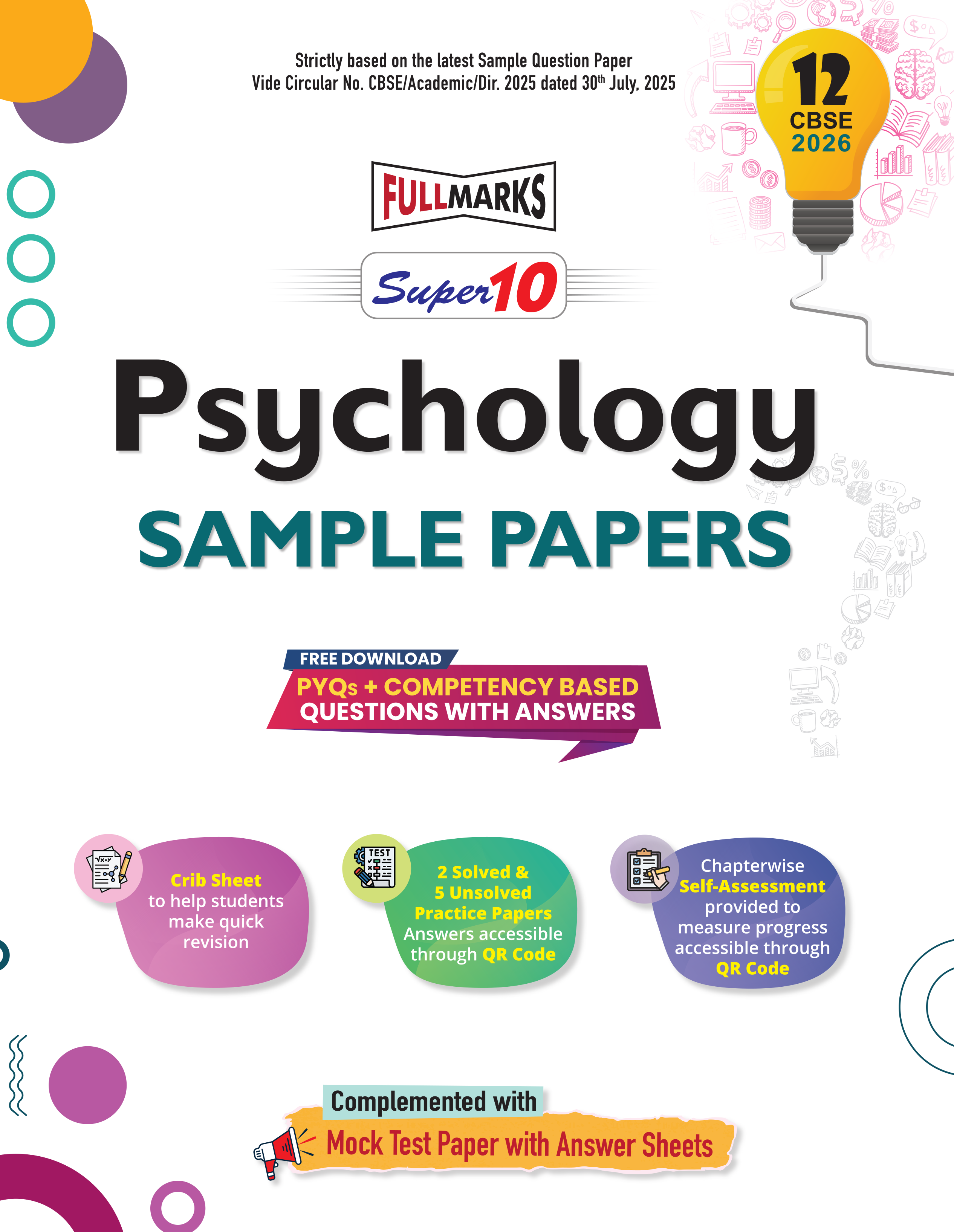 Full Marks Super 10 Sample Paper Combo of 3 for Class 12 – History + Political Science + Psychology | Latest Sample Papers for CBSE 2026 Exam