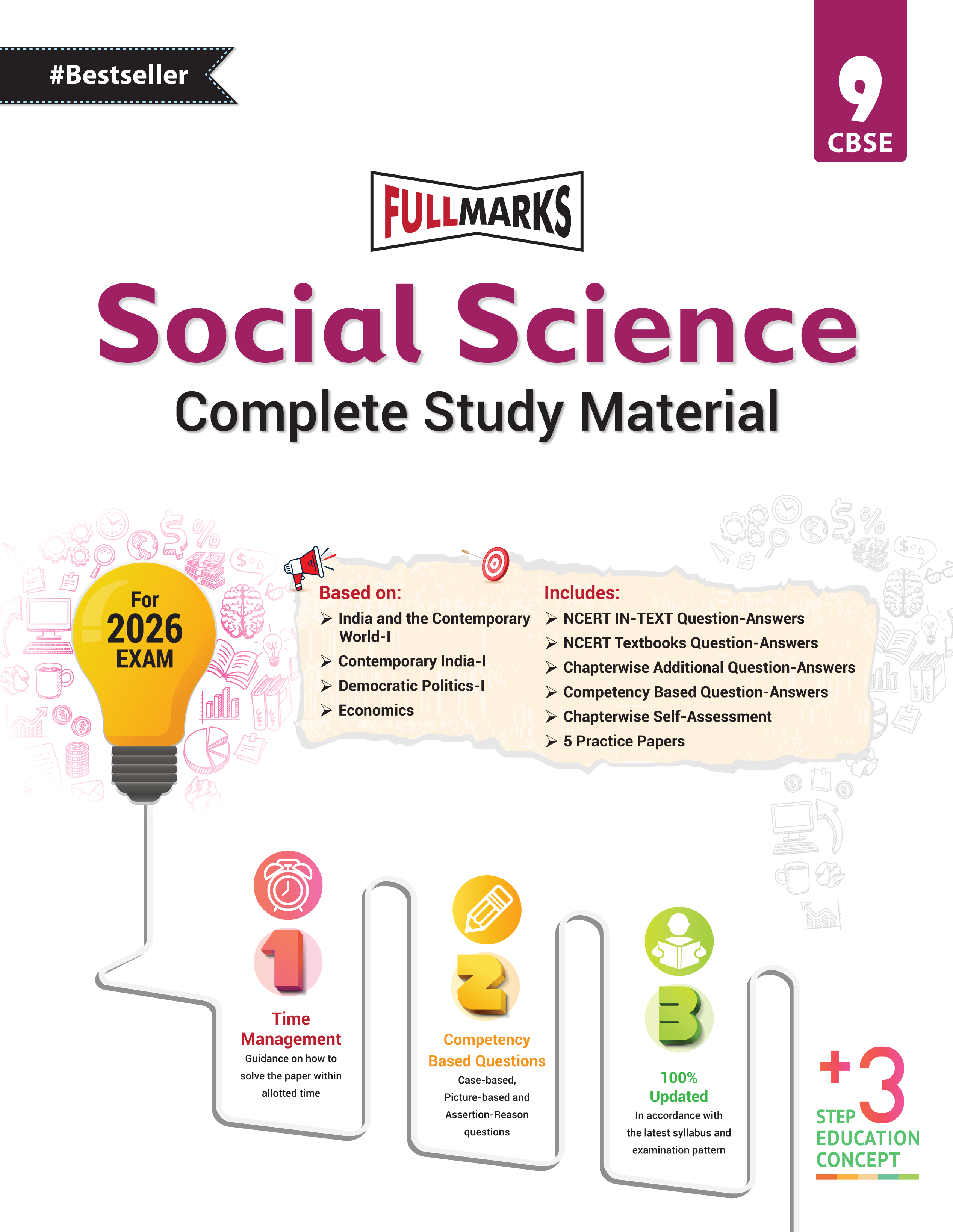 Full Marks Class 9 Combo of 5 Books - English Lang & Lit + Hindi A + Mathematics + Science + Social Science | Complete Study Material