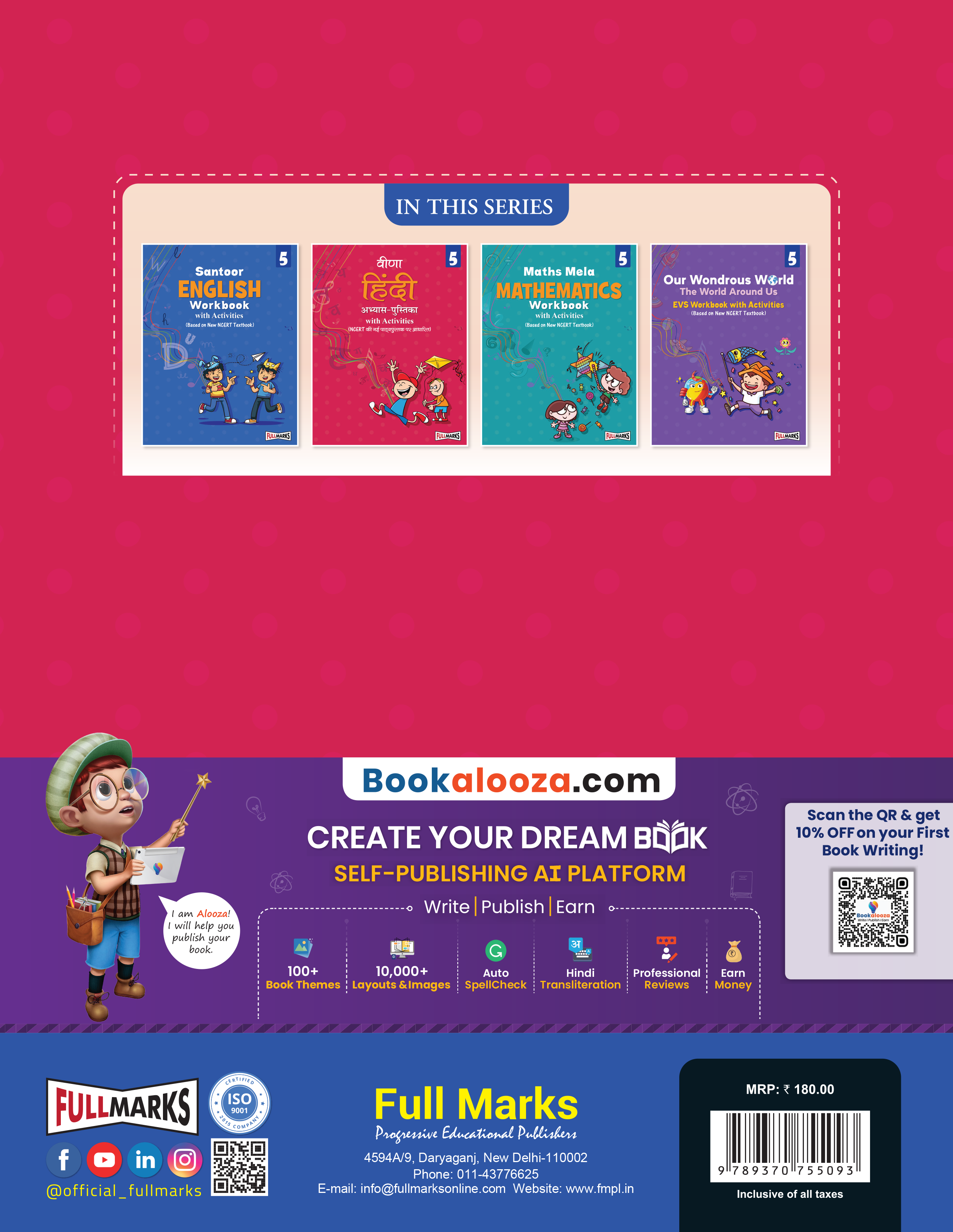 Full Marks Hindi Workbook (With Activities) Class 5 | Based on Latest NCERT Textbook Veena and CBSE Syllabus | Includes Chapterwise Summary, Practice Papers and More