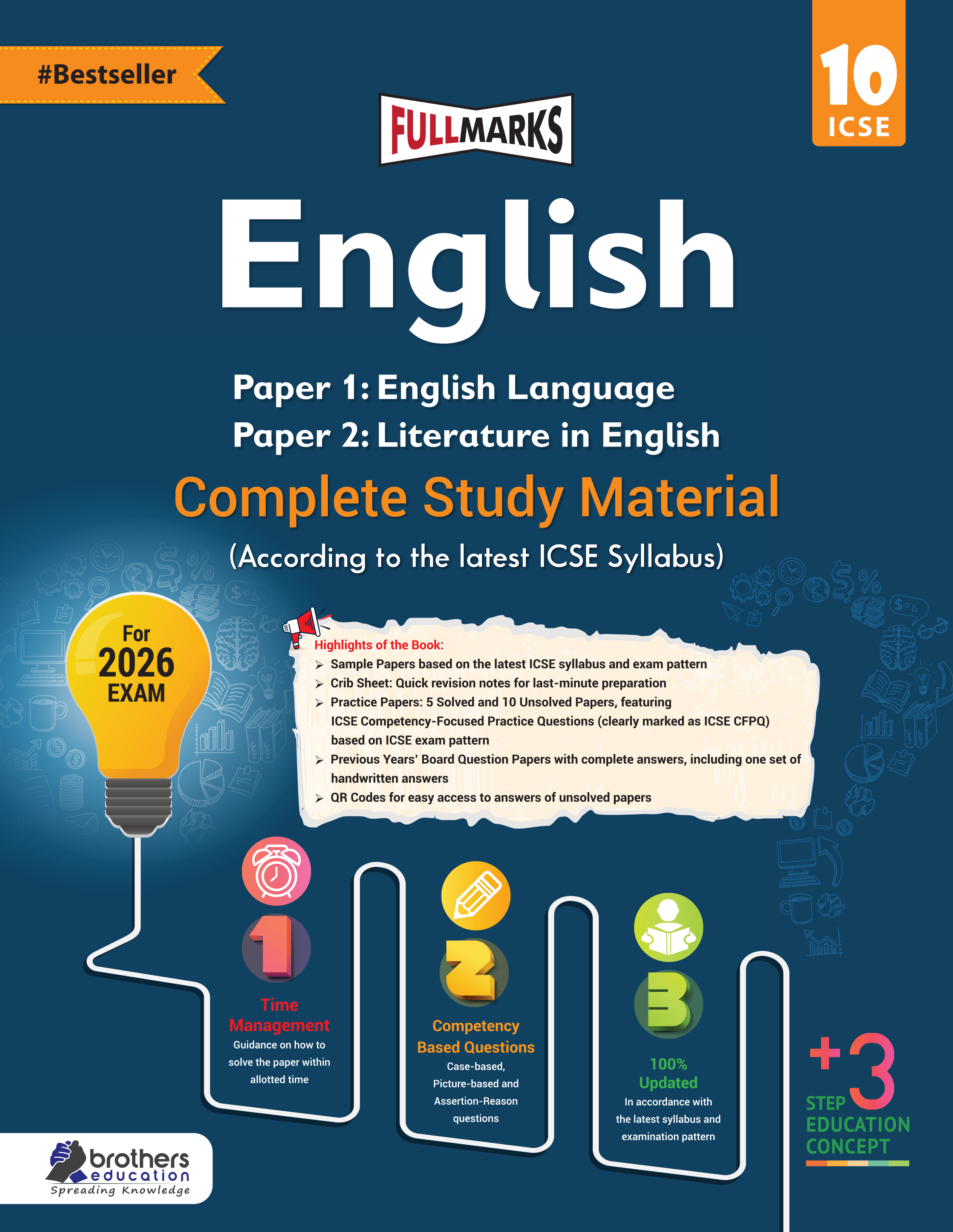 Full Marks ICSE English (Paper 1: English Language, Paper 2: Literature In English) Class 10 Complete Study Material | Based on Latest ICSE Syllabus 2026 | Includes PYQs, Solved Q/A, Competency Based Questions, Practice Papers & More
