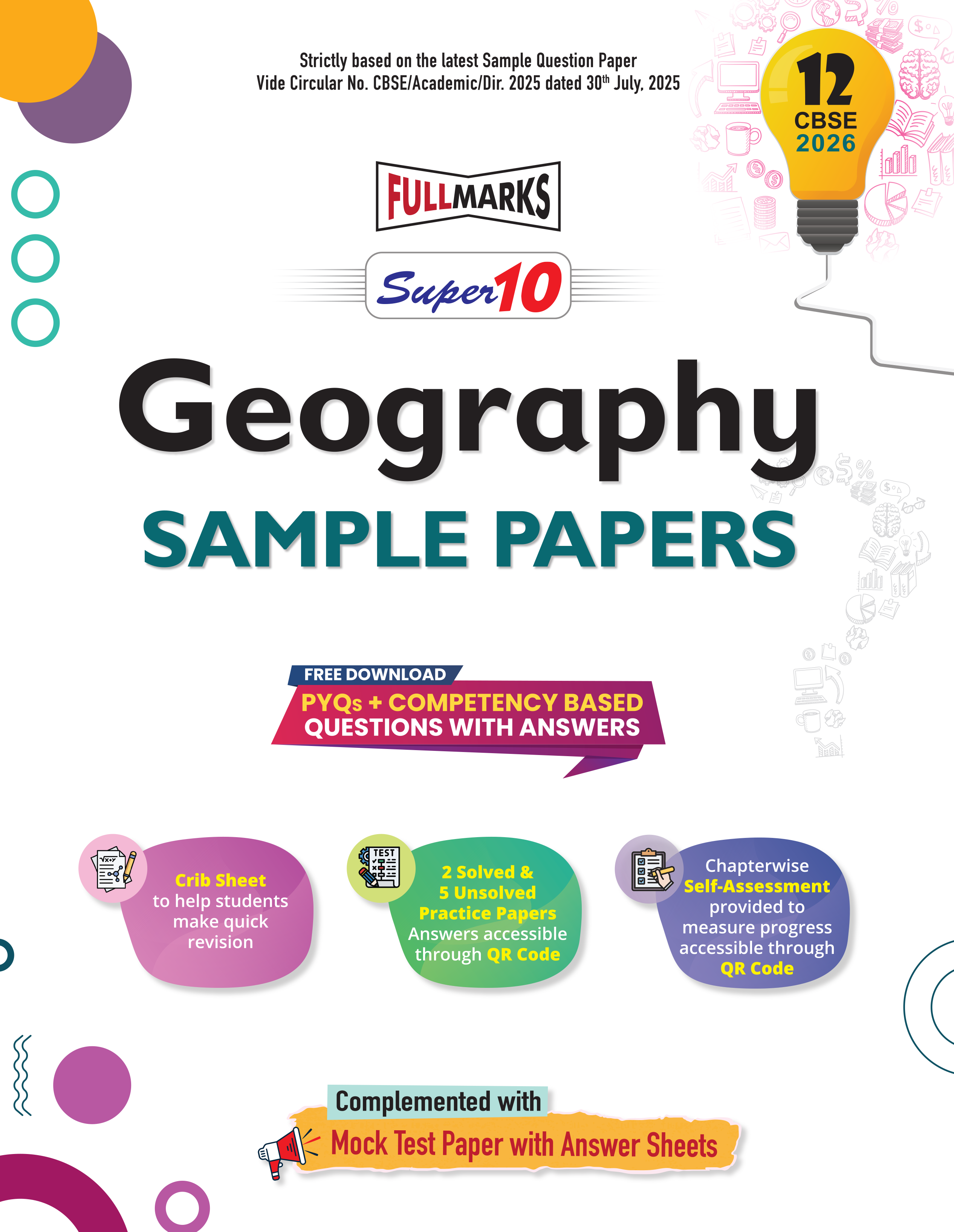 Full Marks Super 10 Sample Paper Combo of 5 for Class 12 – History + Political Science + Geography + English Core + Economics| Latest Sample Papers for CBSE 2026 Exam