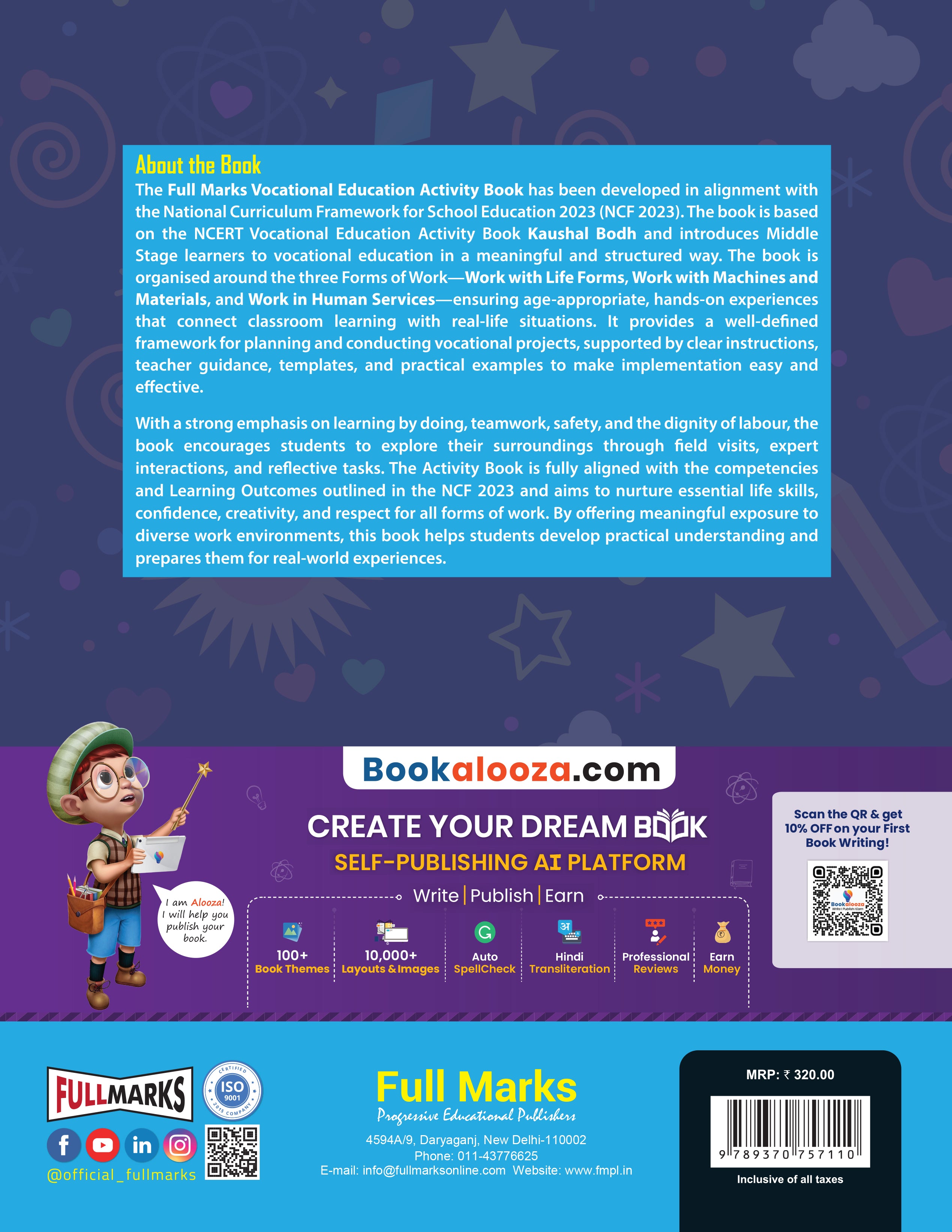 Full Marks Vocational Education Skill Education Textbook for Class 6 | An Activity Book Based on NCERT Kaushal Bodh