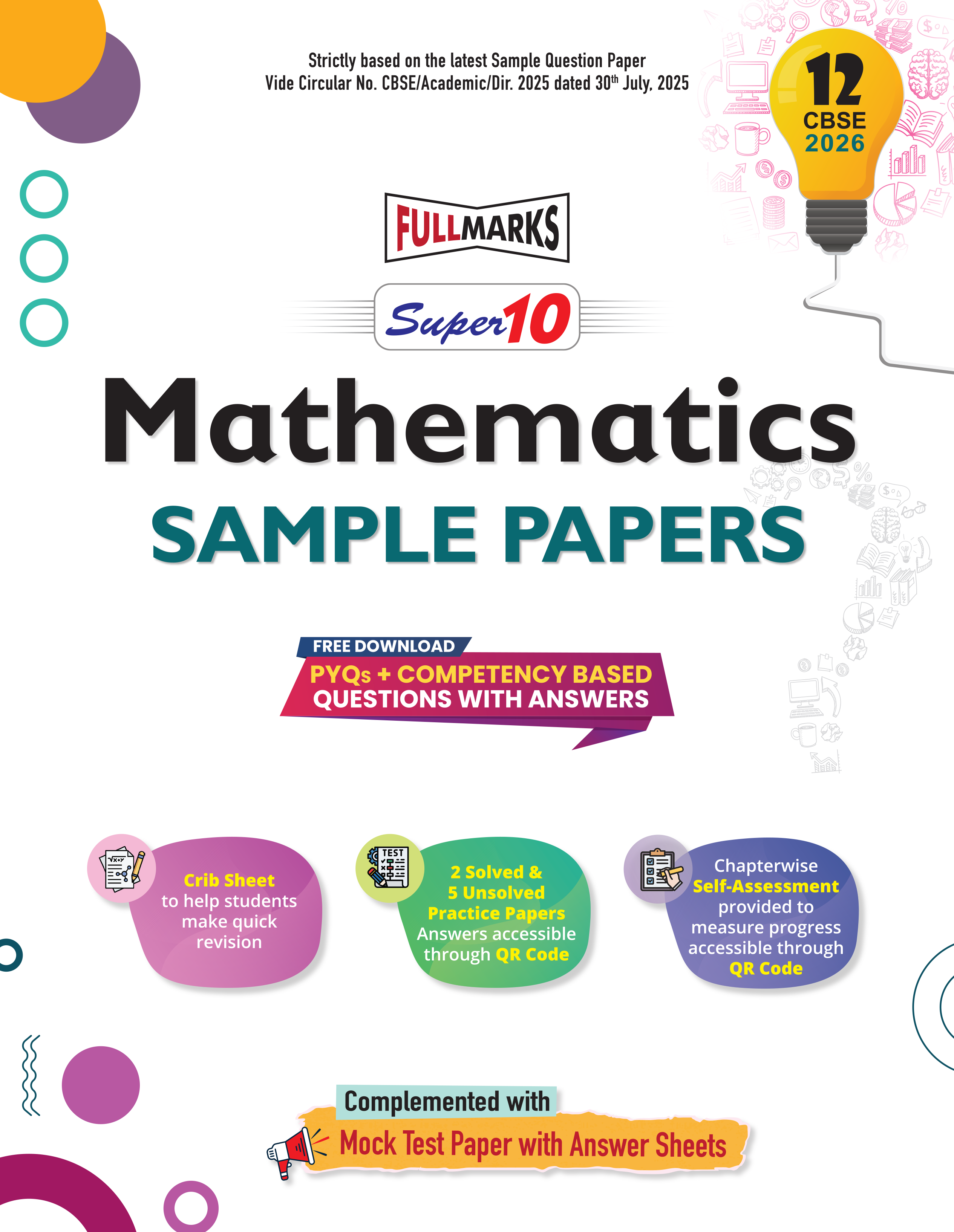 Full Marks Super 10 Sample Paper Combo of 5 for Class 12 – History + Political Science + English Core + Economics + Mathematics | Latest Sample Papers for CBSE 2026 Exam