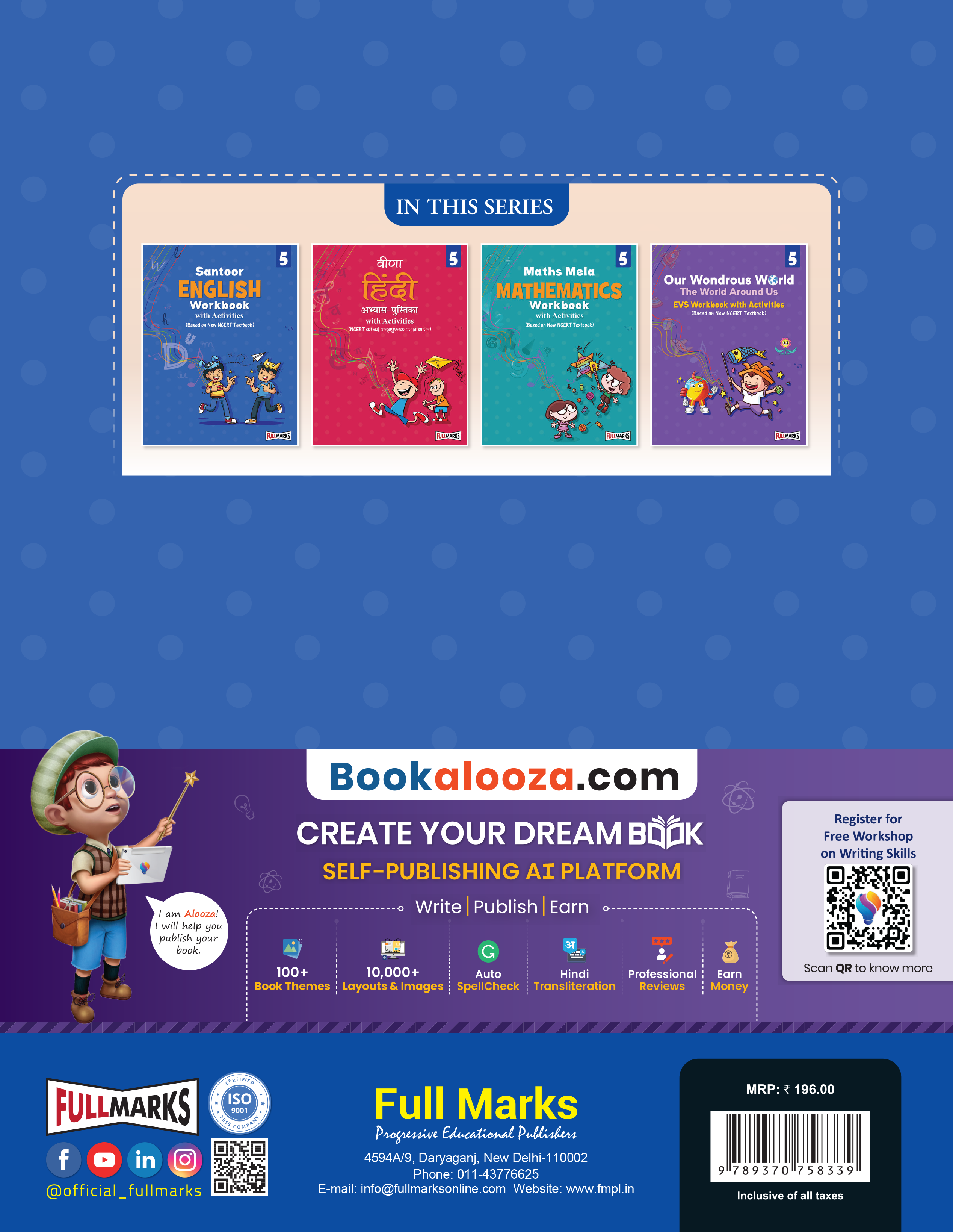 Full Marks English Workbook (With Activities) Class 5 | Based on Latest NCERT Textbook Santoor and CBSE Syllabus | Includes Chapterwise Summary, Practice Papers and More