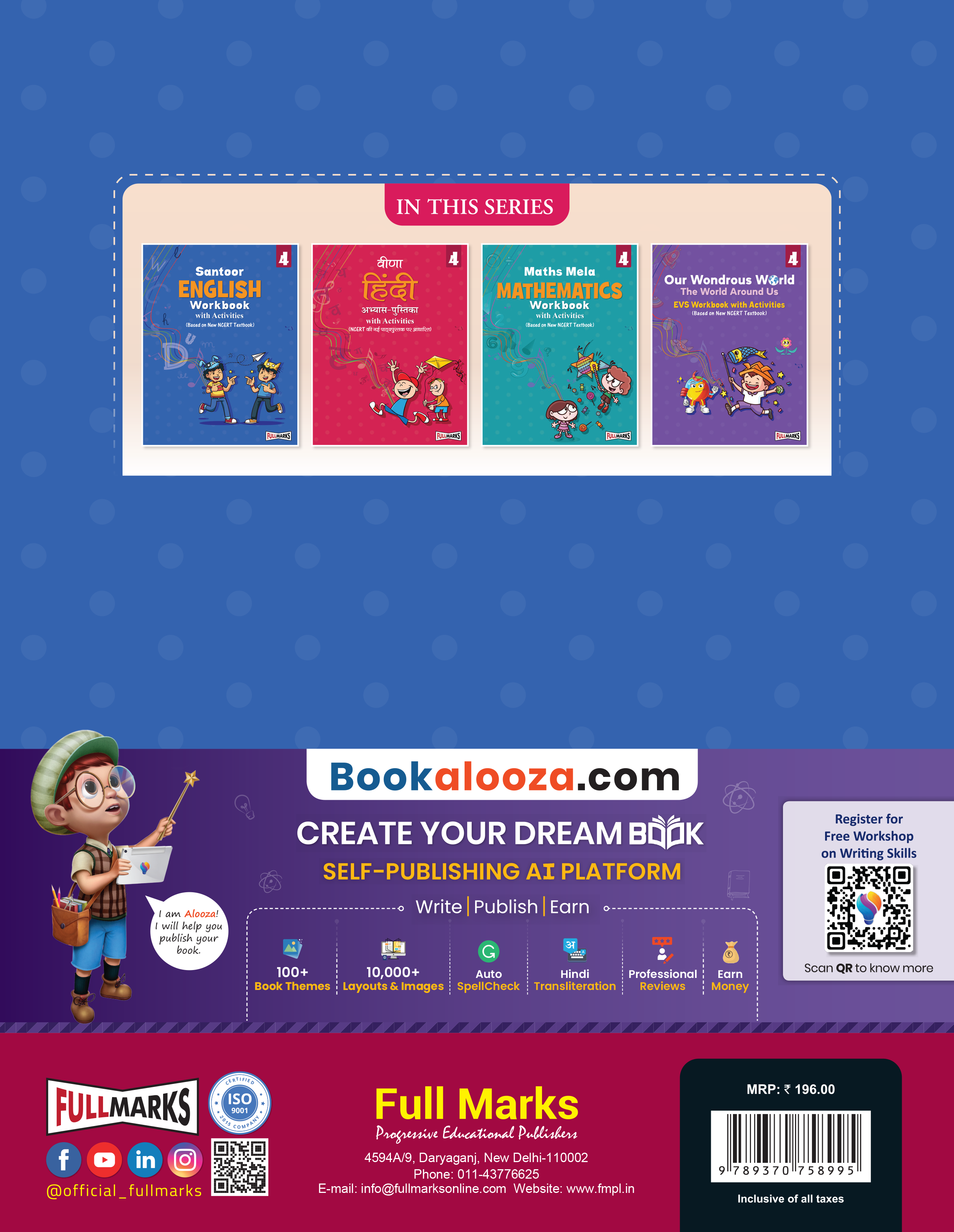 Full Marks English Workbook (With Activities) Class 4 | Based on Latest NCERT Textbook Santoor and CBSE Syllabus | Includes Chapterwise Summary, Practice Papers and More