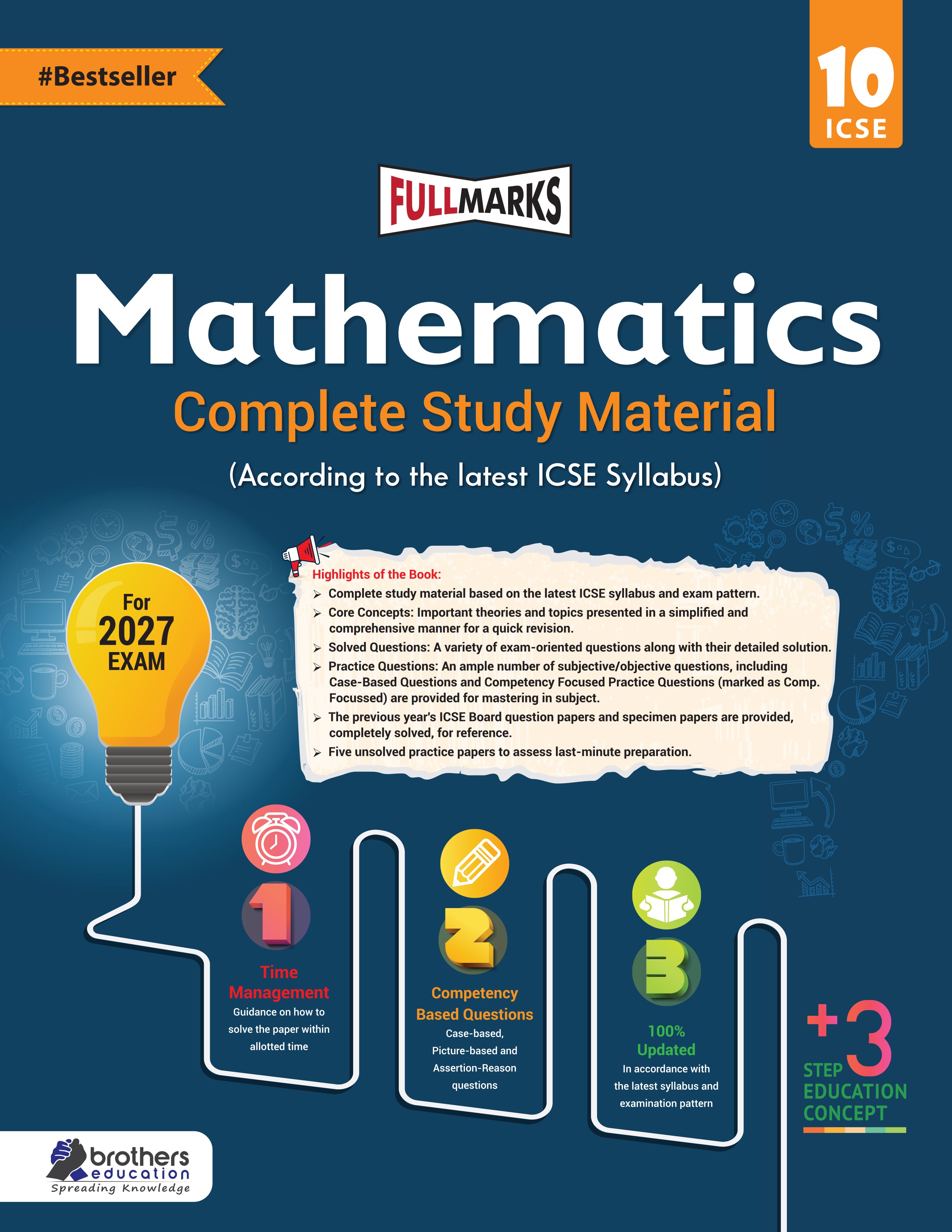 Full Marks ICSE Mathematics Class 10 Complete Study Material | Based on Latest ICSE Syllabus 2027 | Includes PYQs, Solved Q/A, Competency Based Questions, Practice Papers & More