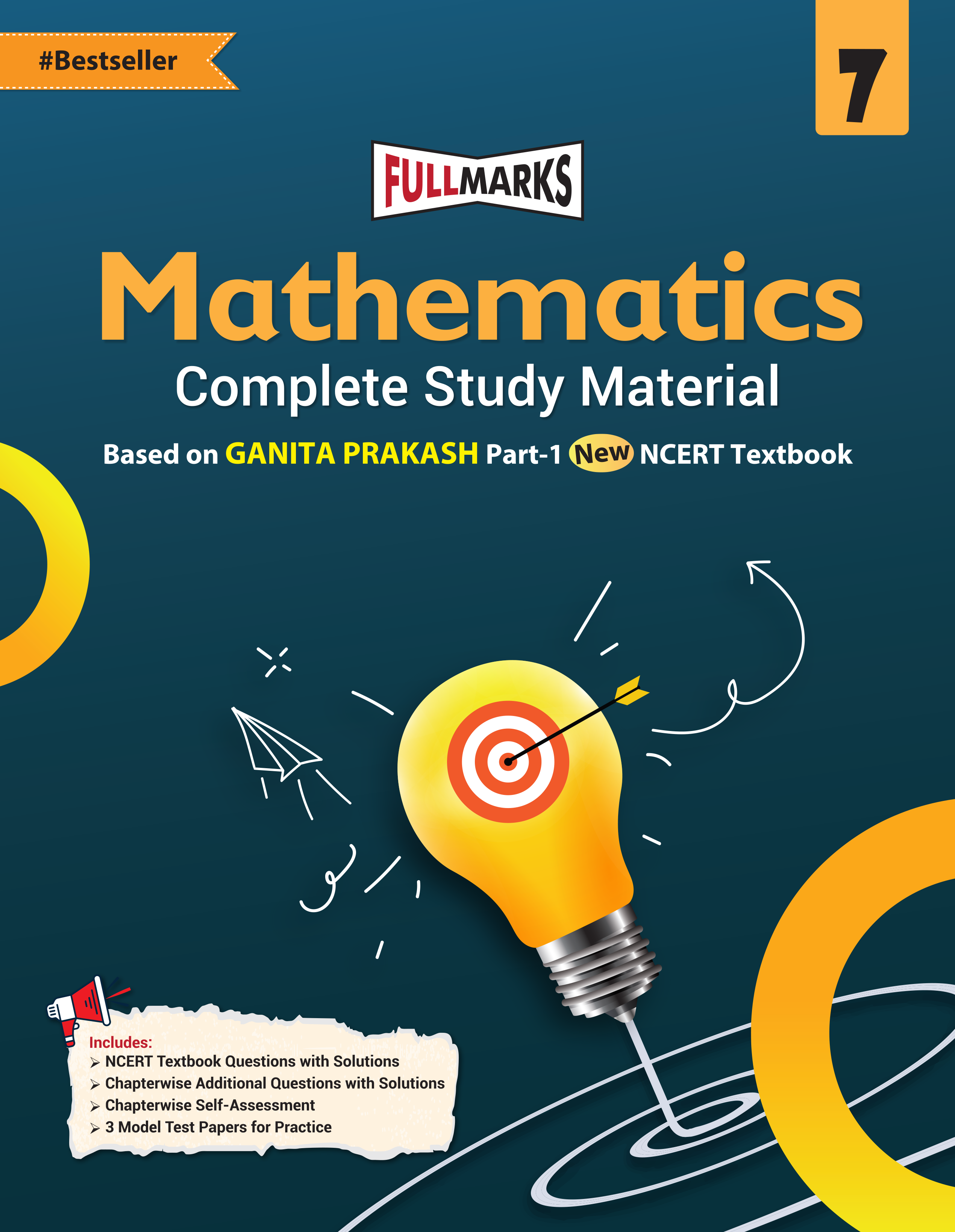 Full Marks Class 7 Combo of 3 Books - Mathematics (GANITA PRAKASH) + Science (CURIOSITY) + Social Science (EXPLORING SOCIETY) | Complete Study Material