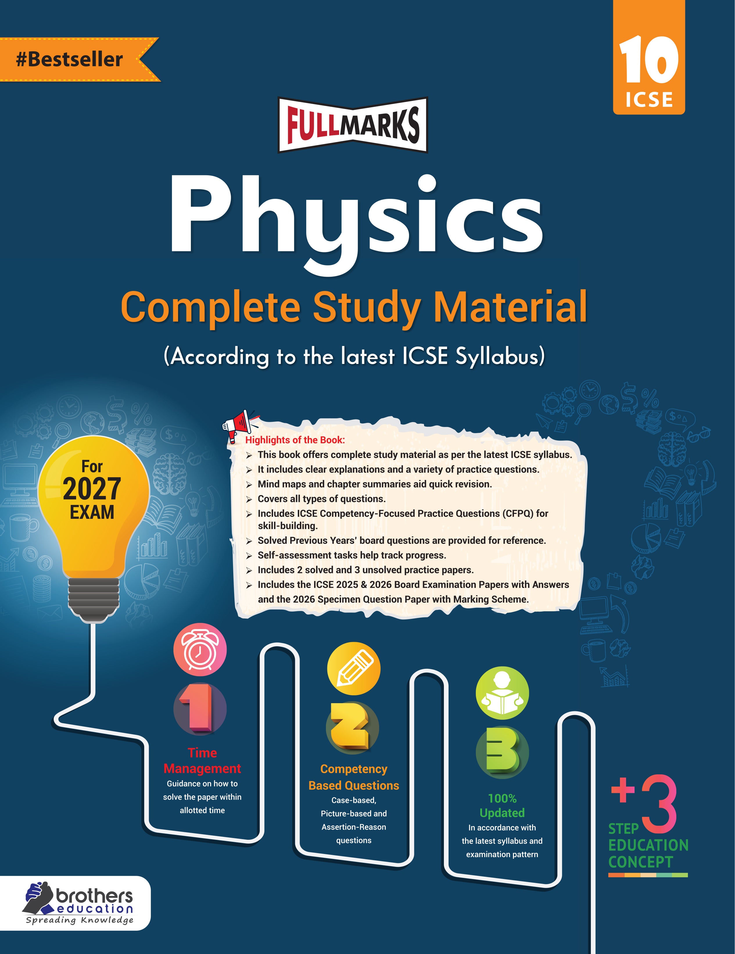 Full Marks ICSE Physics Class 10 Complete Study Material | Based on Latest ICSE Syllabus 2027 | Includes PYQs, Solved Q/A, Competency Based Questions, Practice Papers & More