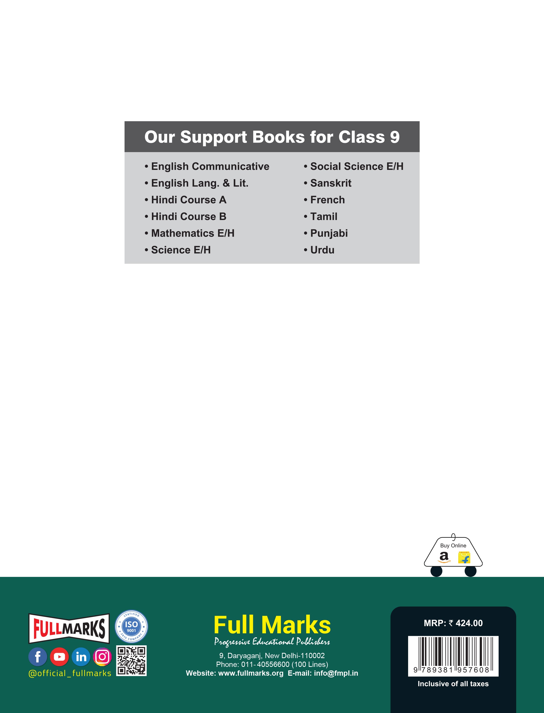 Full Marks Samajik Vigyan Complete Study Material Class 9 | Based on Latest NCERT Textbook Samajik Vigyan and CBSE Syllabus | Includes Chapterwise Summary, Solved Q/A, Practice Papers and More