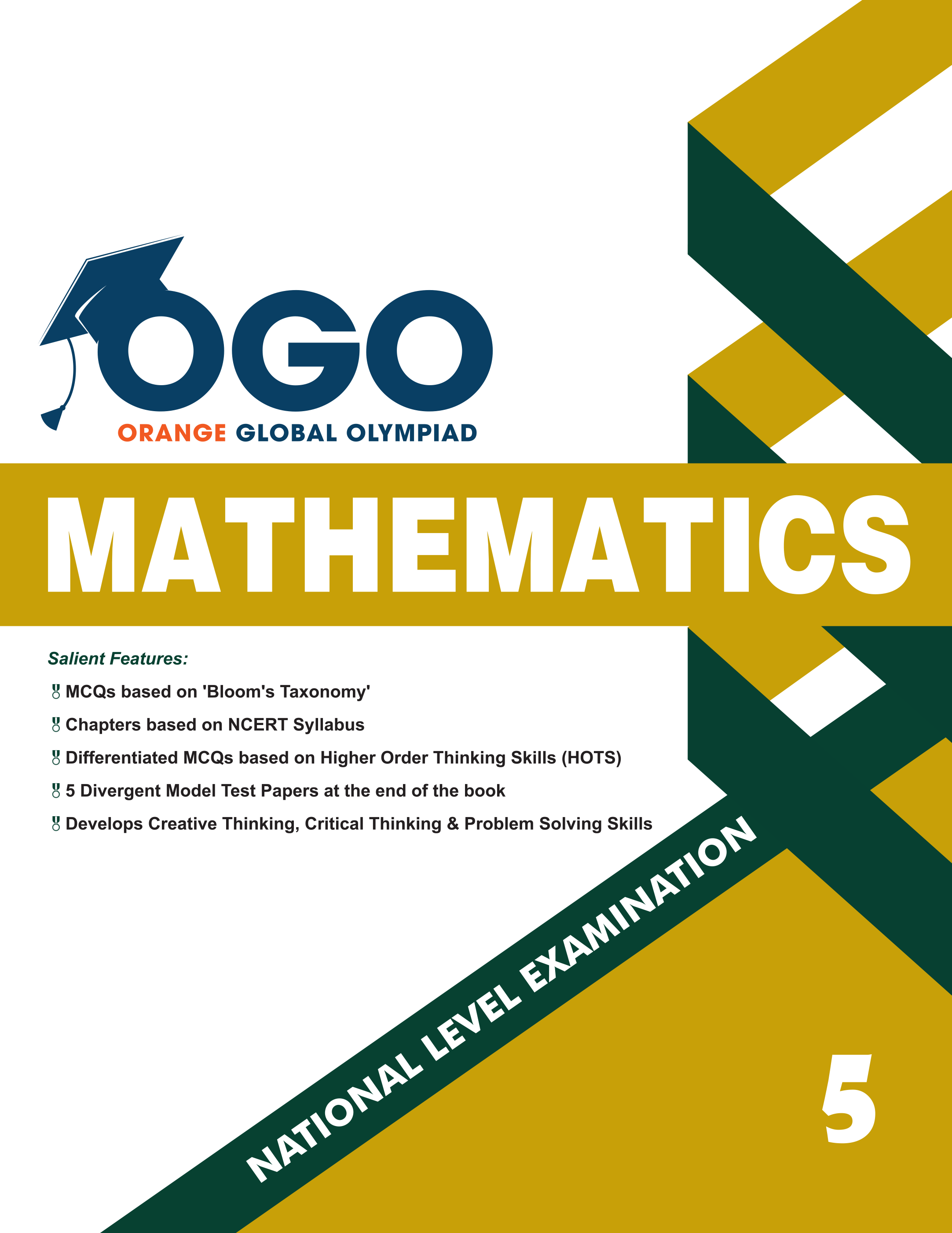 Full Marks Mathematics NLE Olympiad Prep Book for Class 5: Aligned with Bloom's Taxonomy, NCERT Syllabus, HOTS, and Model Test Papers | Strengthens Problem-Solving Skills | Ideal for 2025 & 2026 Olympiads
