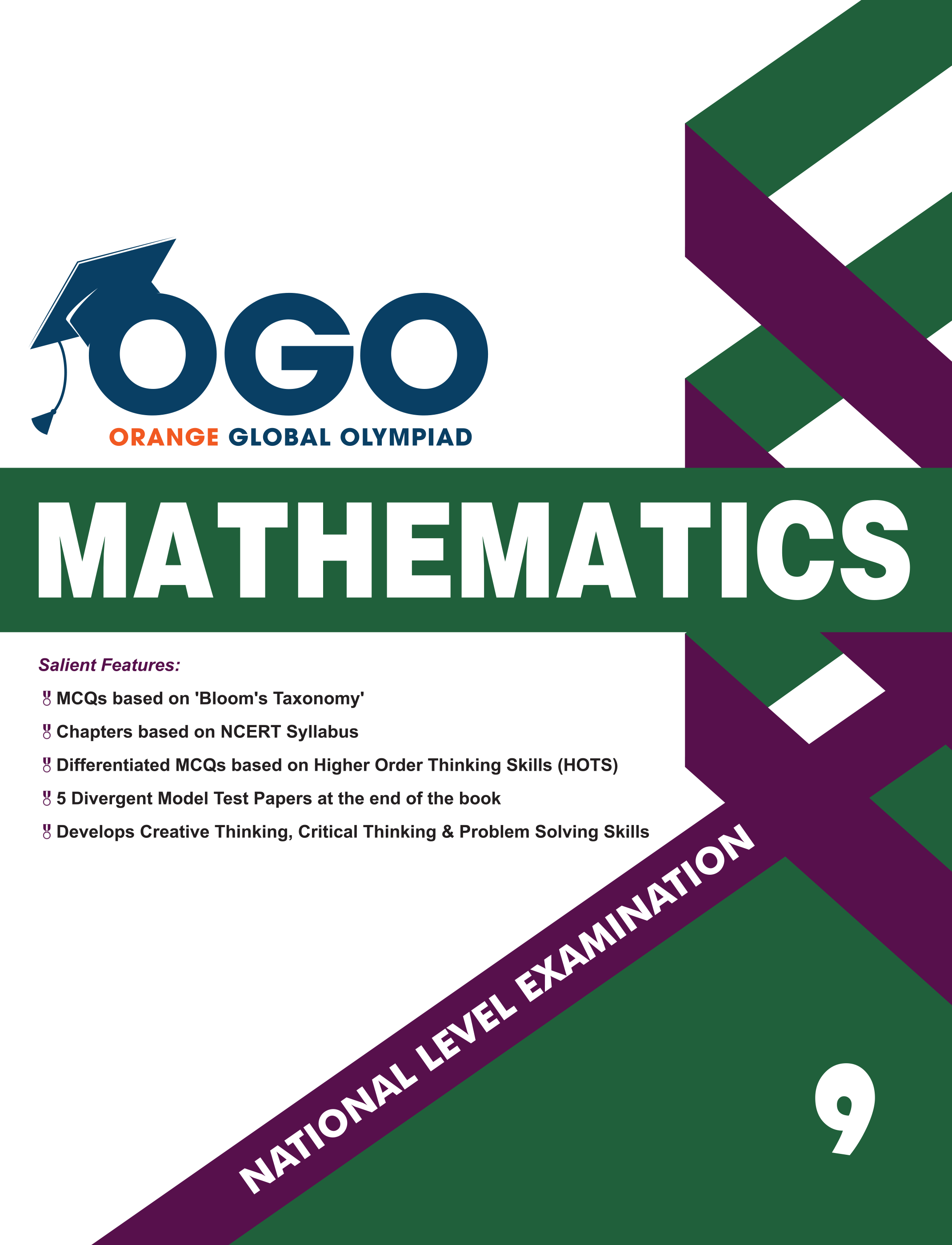 Full Marks Mathematics NLE Olympiad Prep Book for Class 9: Aligned with Bloom's Taxonomy, NCERT Syllabus, HOTS, and Model Test Papers | Strengthens Problem-Solving Skills | Ideal for 2025 & 2026 Olympiads