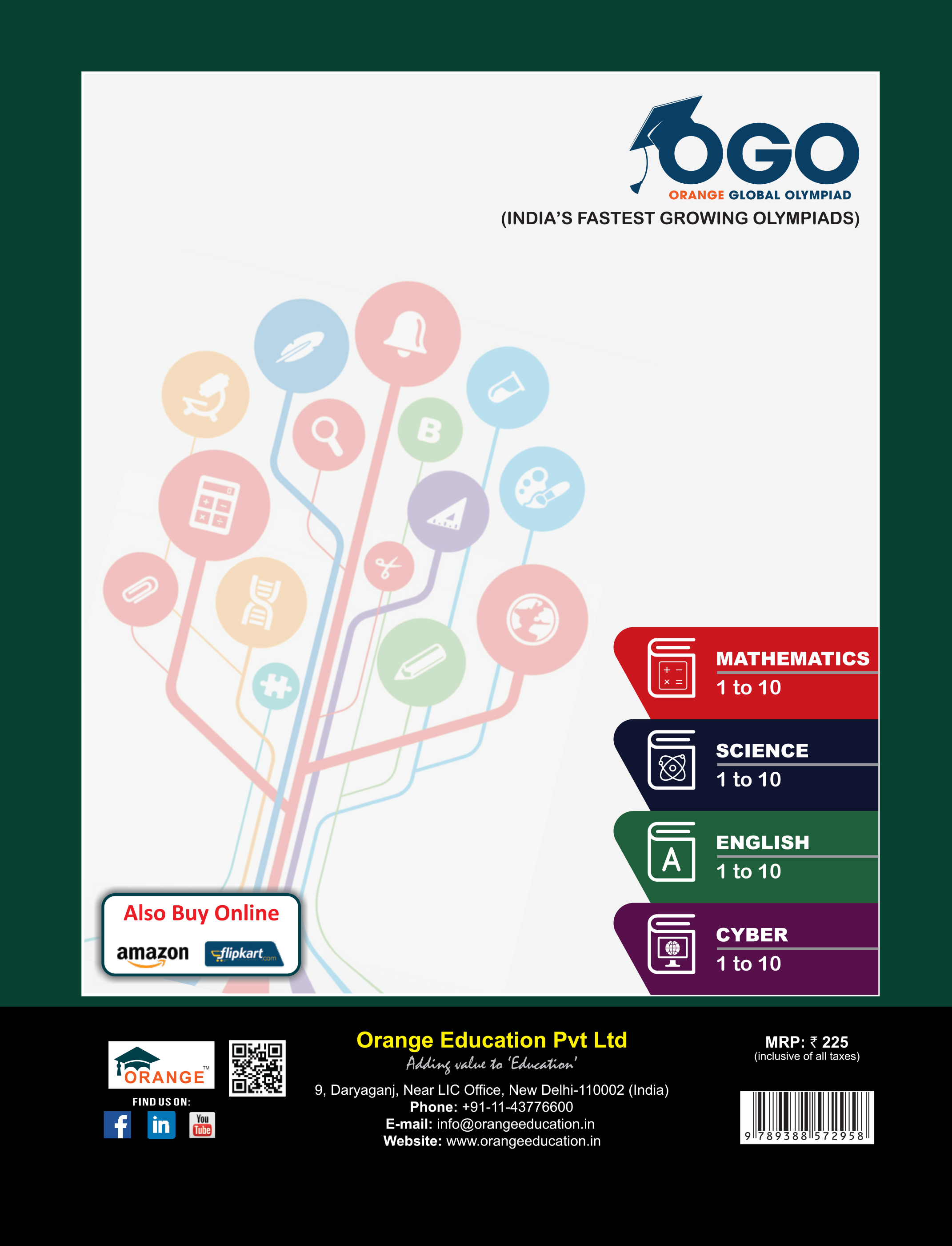 Full Marks Mathematics NLE Olympiad Prep Book for Class 10: Aligned with Bloom's Taxonomy, NCERT Syllabus, HOTS, and Model Test Papers | Strengthens Problem-Solving Skills | Ideal for 2025 & 2026 Olympiads